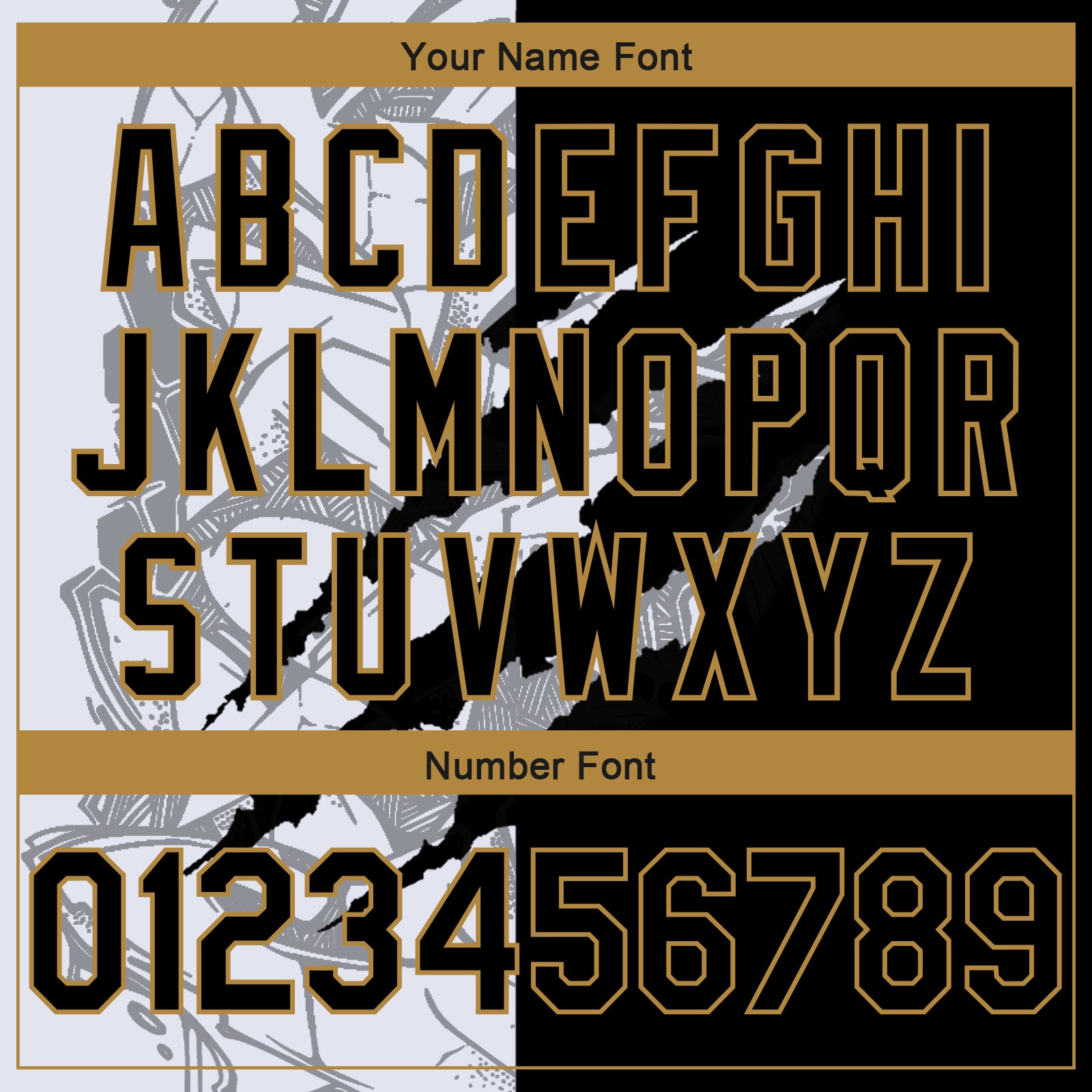 Custom Graffiti Pattern Black-Old Gold 3D Scratch Authentic Basketball Jersey view 4