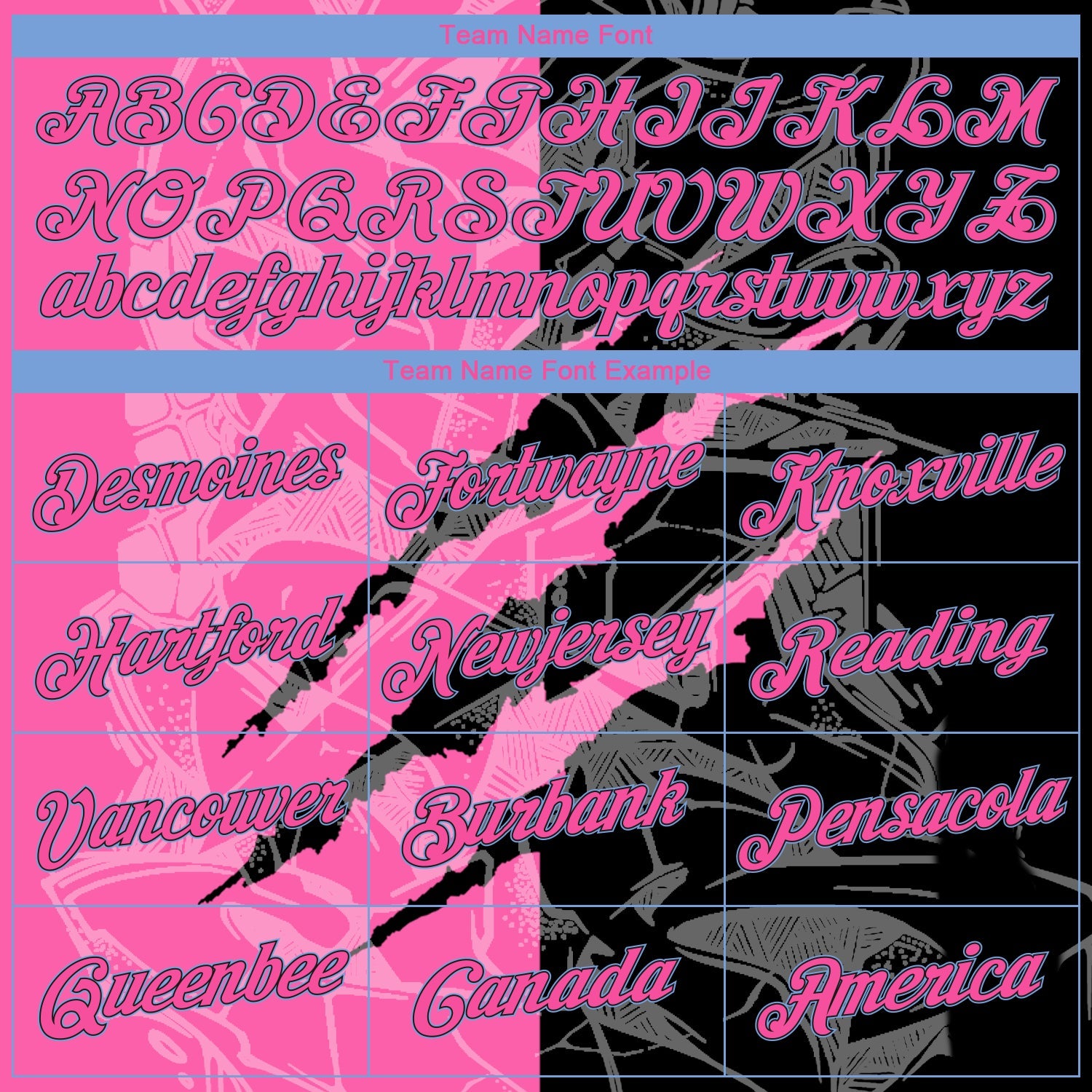 Custom Graffiti Pattern Pink Black-Light Blue 3D Scratch Authentic Basketball Jersey view 3