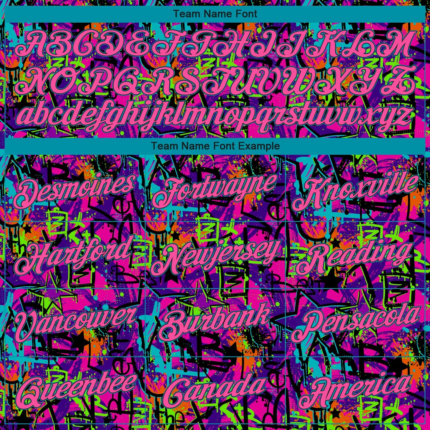 Custom Graffiti Pattern Pink Black-Lakes Blue 3D Grunge Art Authentic Basketball Jersey view 3