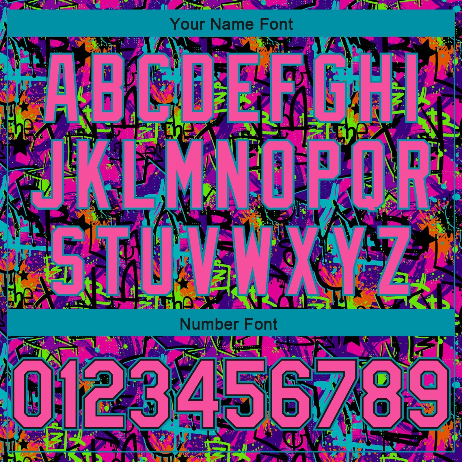 Custom Graffiti Pattern Pink Black-Lakes Blue 3D Grunge Art Authentic Basketball Jersey view 4