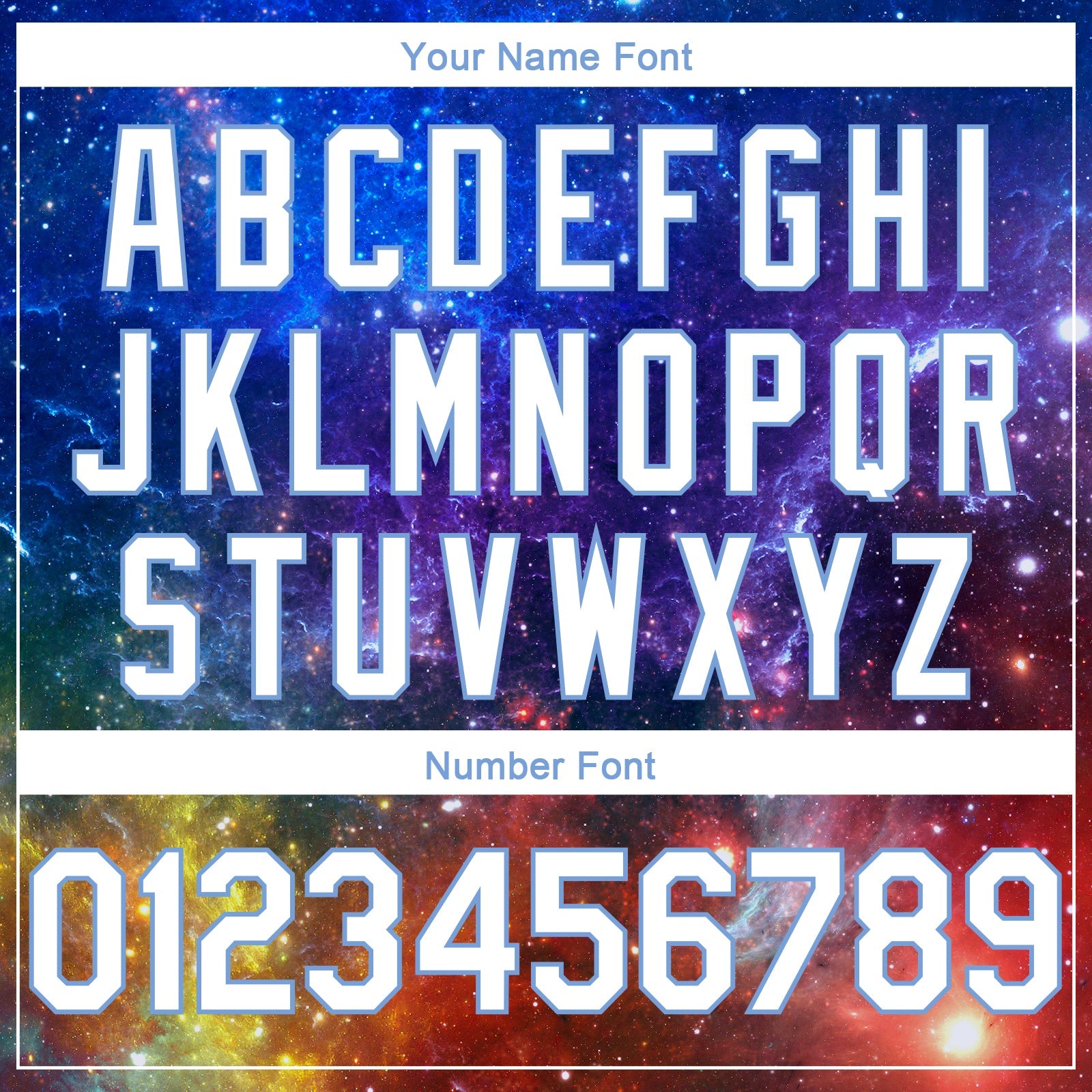 Custom Galactic White-Light Blue 3D Authentic Basketball Jersey view 4