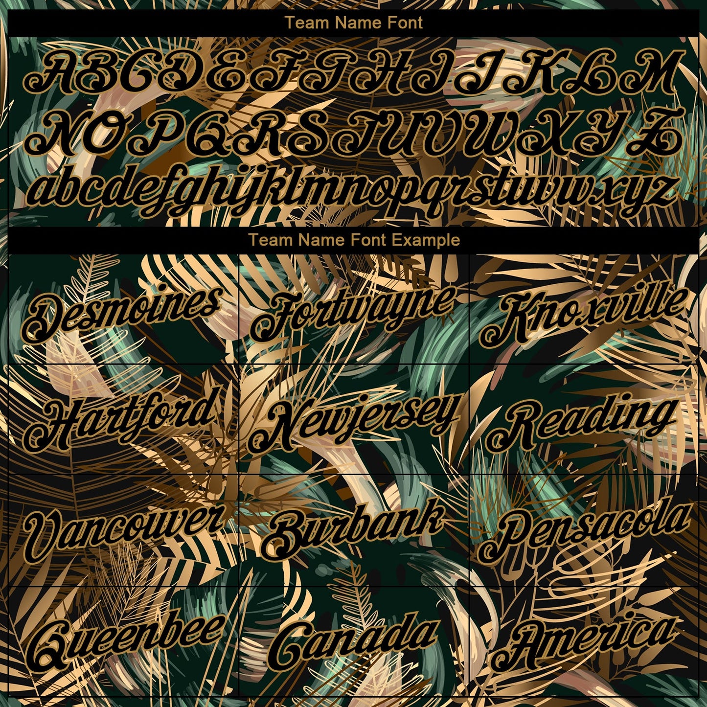Custom Black Old Gold 3D Pattern Tropical Hawaii Palm Leaves Authentic Basketball Jersey view 3