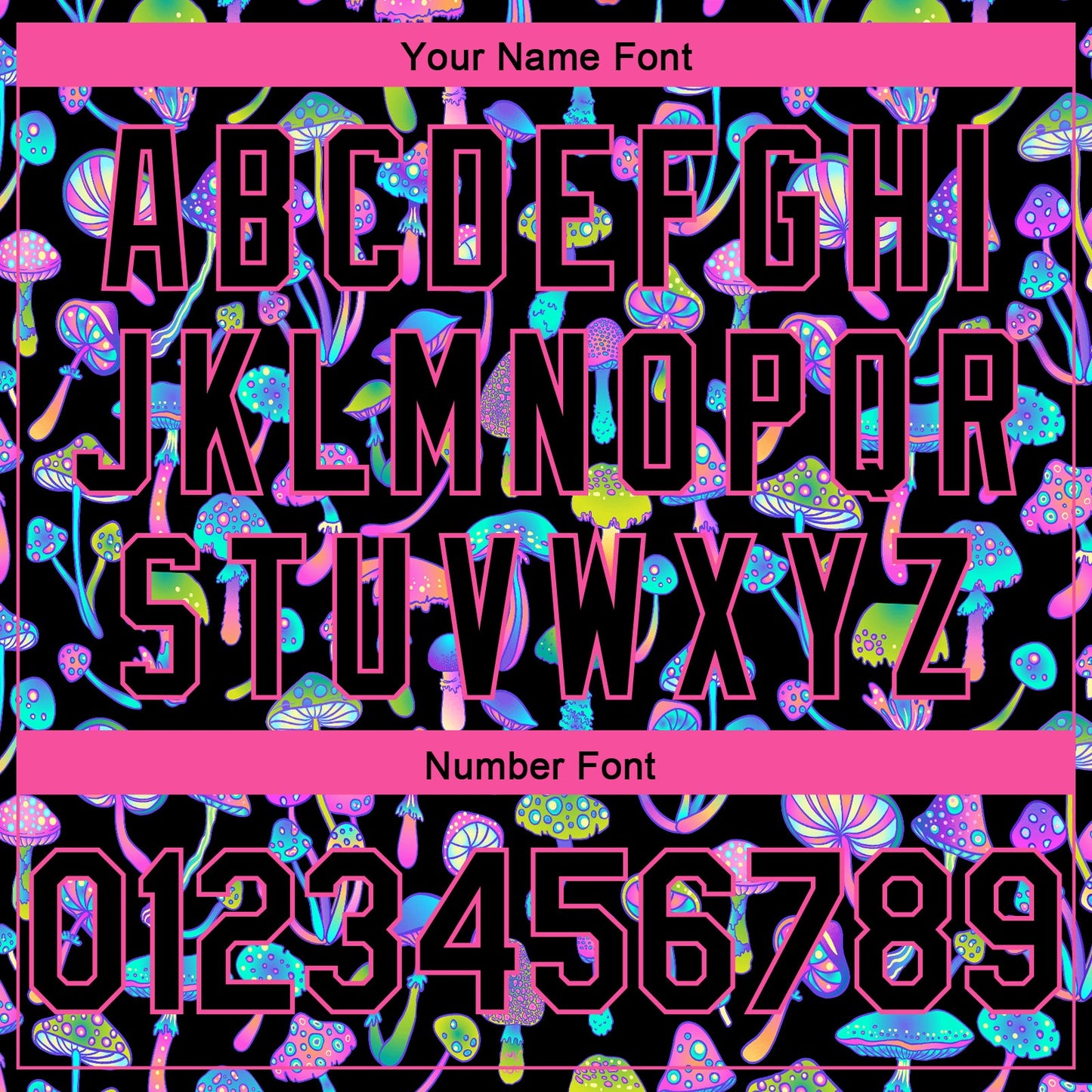 Custom Black Pink 3D Pattern Design Magic Mushrooms Psychedelic Hallucination Authentic Basketball Jersey view 4