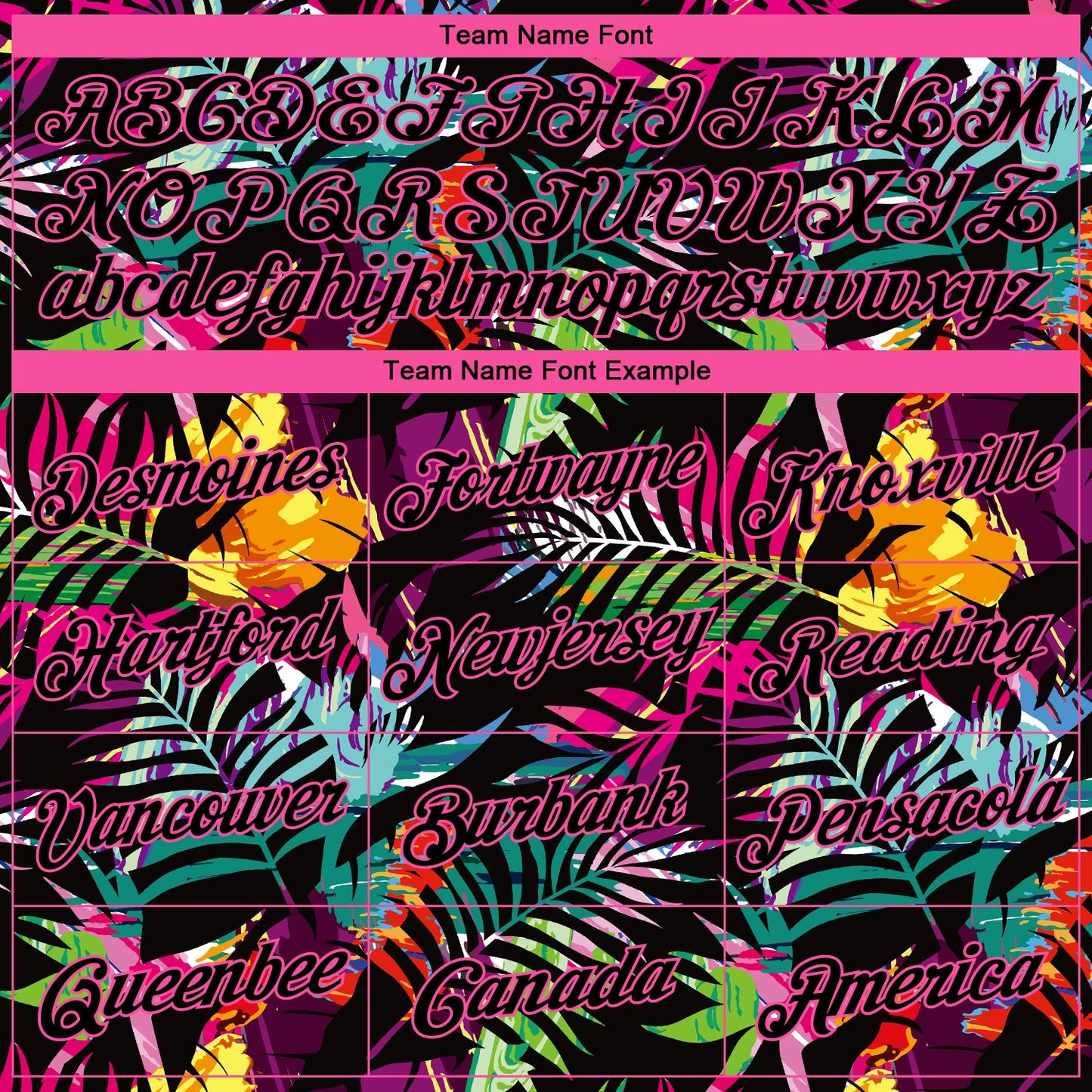 Custom Black Pink-Light Blue 3D PatternTropical Hawaii Palm Leaves Authentic Basketball Jersey view 3