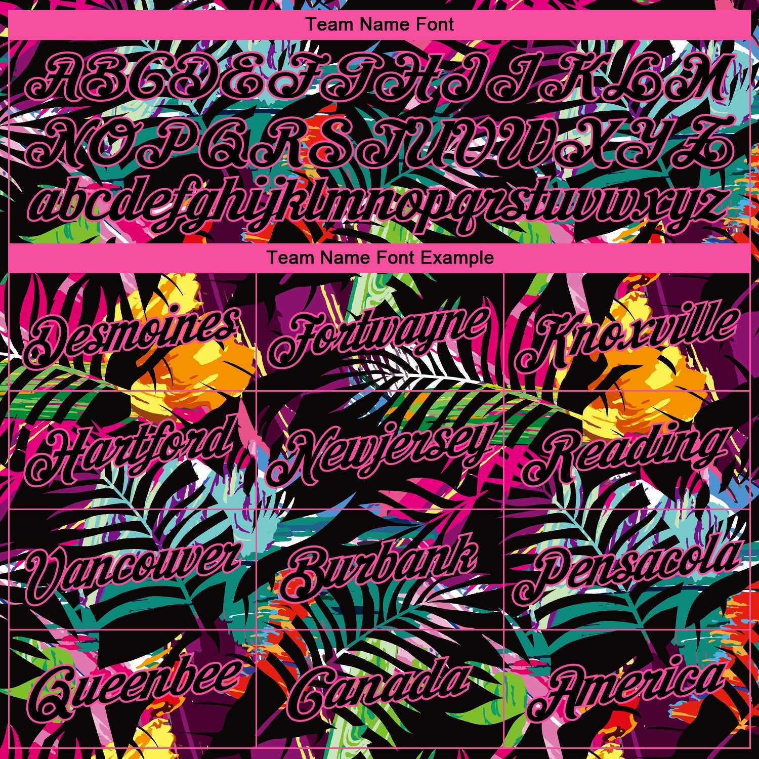 Custom Black Pink-Light Blue 3D PatternTropical Hawaii Palm Leaves Authentic Basketball Jersey view 3