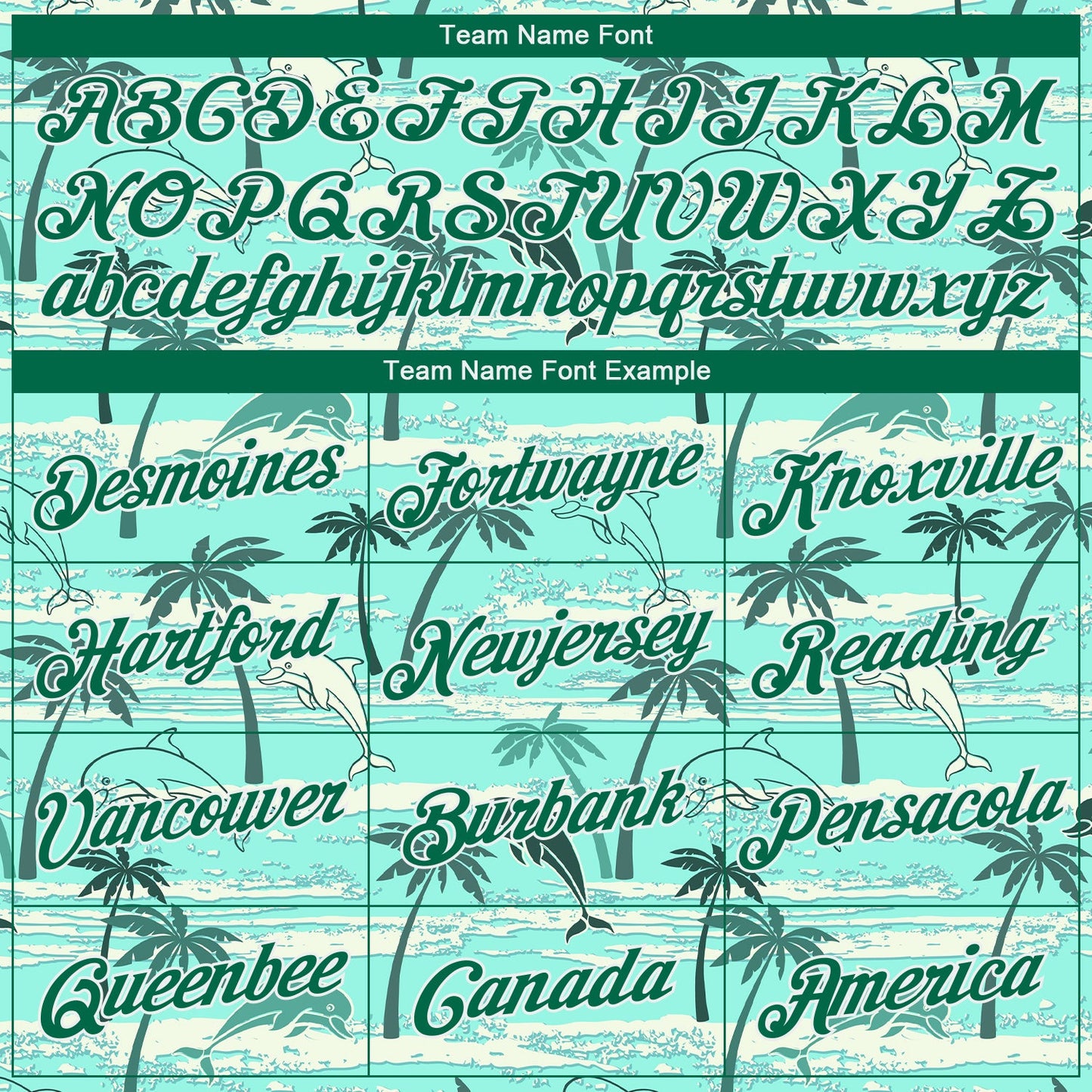Custom Teal Kelly Green-White 3D Pattern Tropical Hawaii Palm Trees Authentic Basketball Jersey view 3