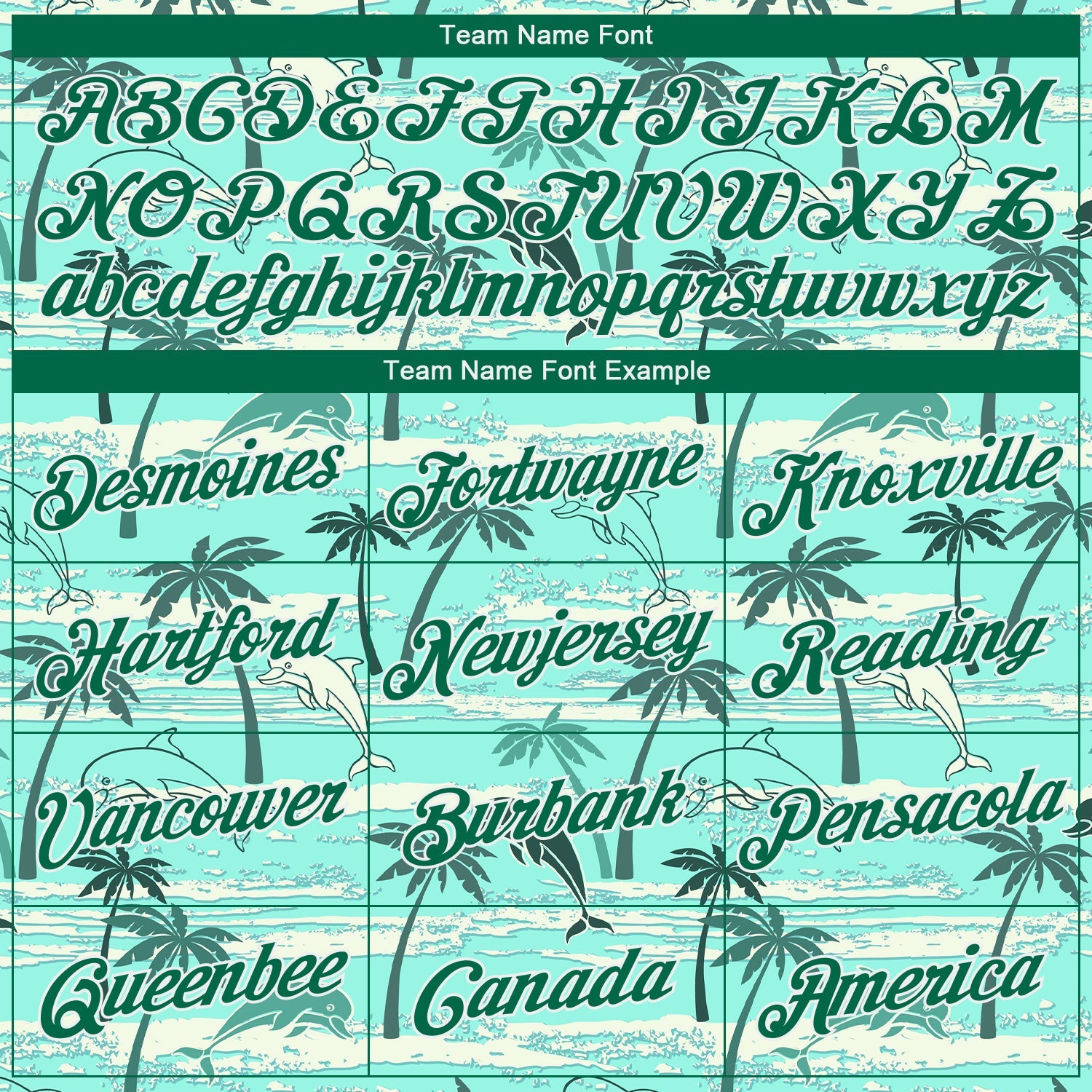 Custom Teal Kelly Green-White 3D Pattern Tropical Hawaii Palm Trees Authentic Basketball Jersey view 3