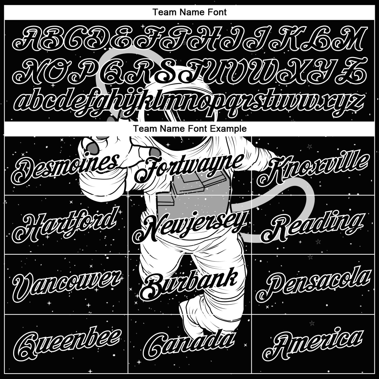 Custom Black White 3D Pattern Design Astronaut Authentic Basketball Jersey view 3