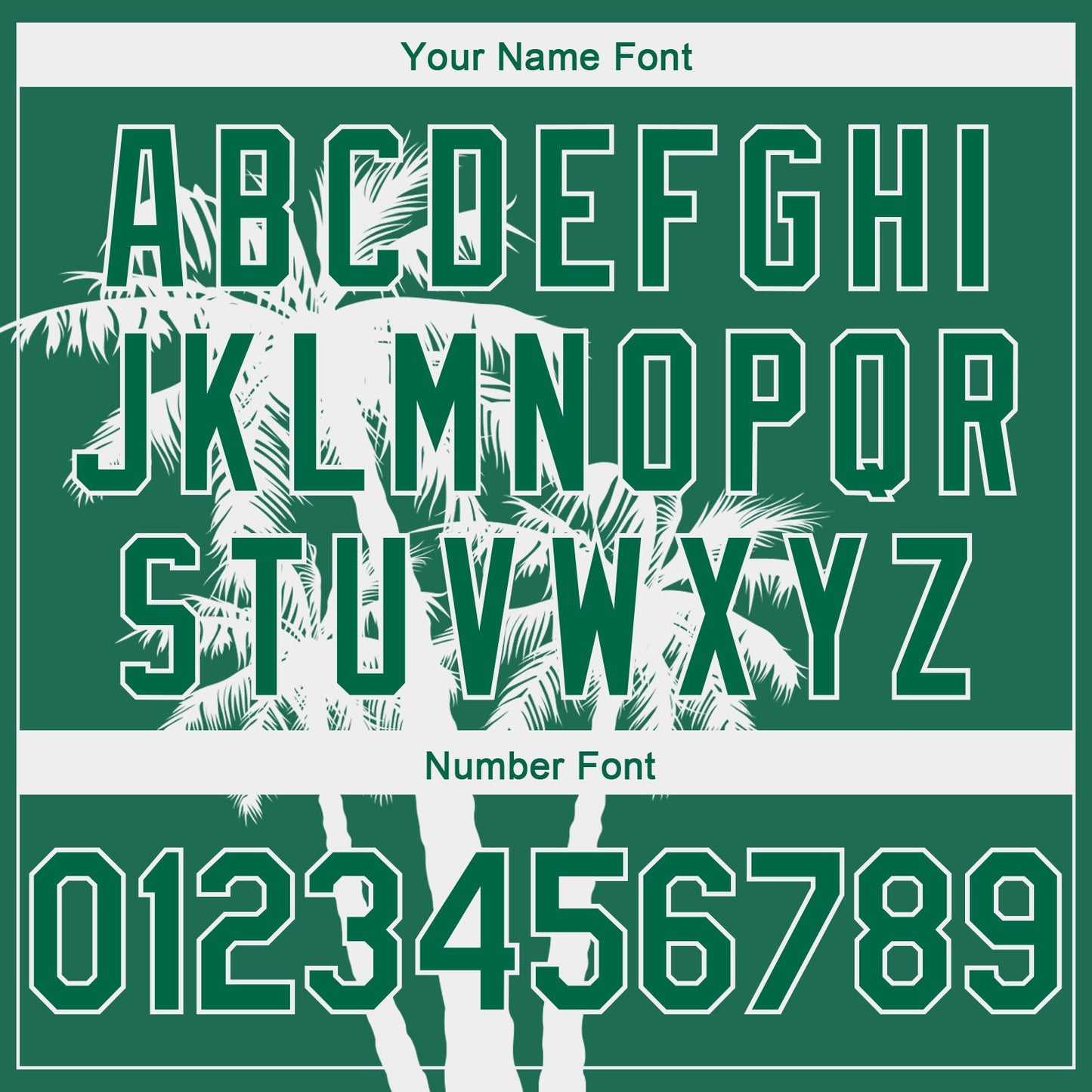 Custom Kelly Green White 3D Pattern Tropical Hawaii Coconut Trees Authentic Basketball Jersey view 4