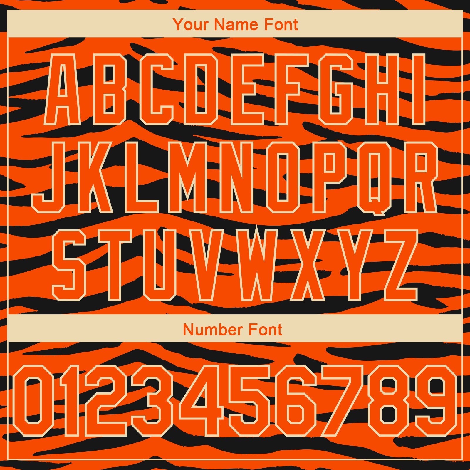 Custom Orange Cream 3D Pattern Design Tiger Print Authentic Basketball Jersey view 4