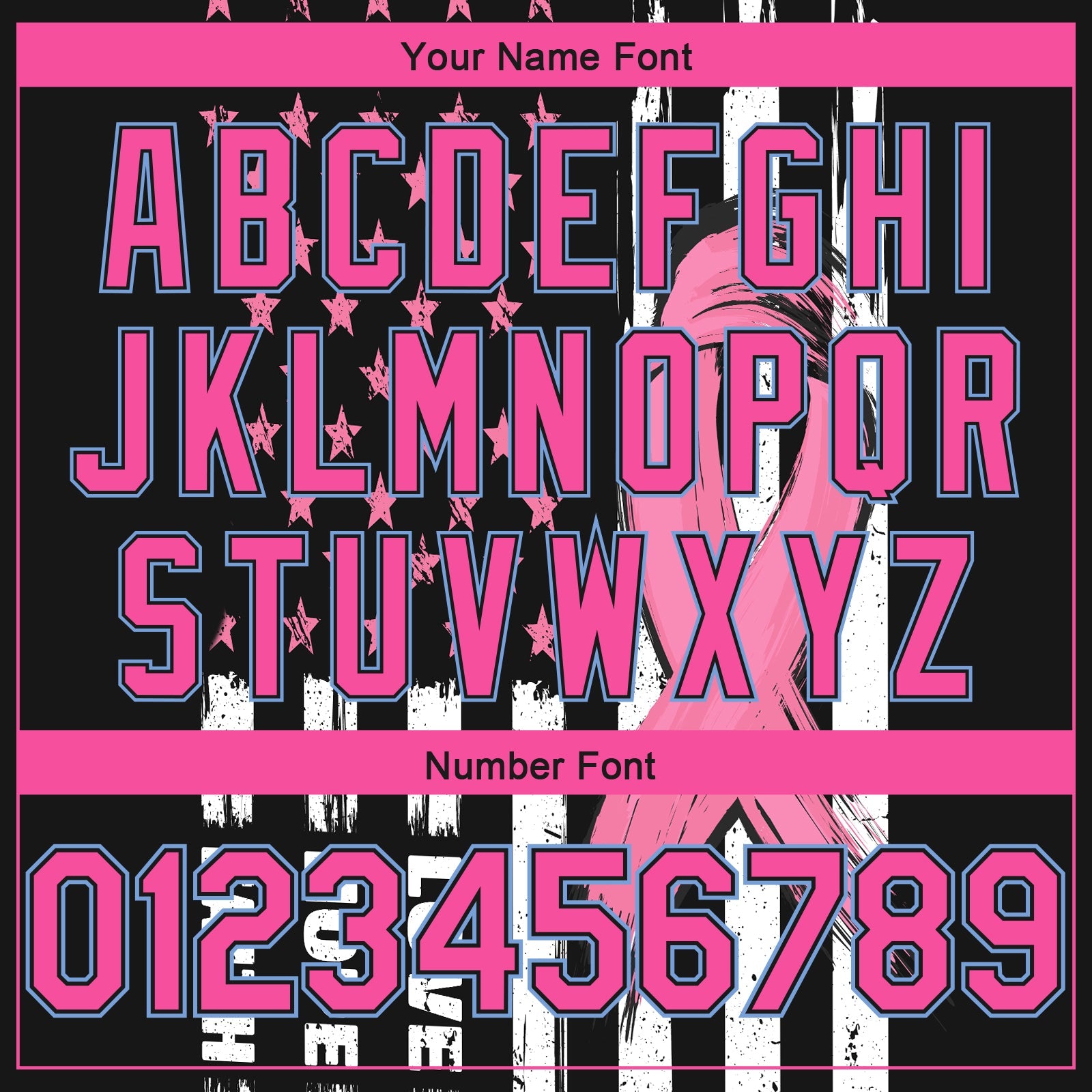 Custom Black Pink-Light Blue 3D American Flag Fashion With Pink Ribbon Breast Cancer Awareness Month Women Health Care Support Authentic Basketball Jersey view 4