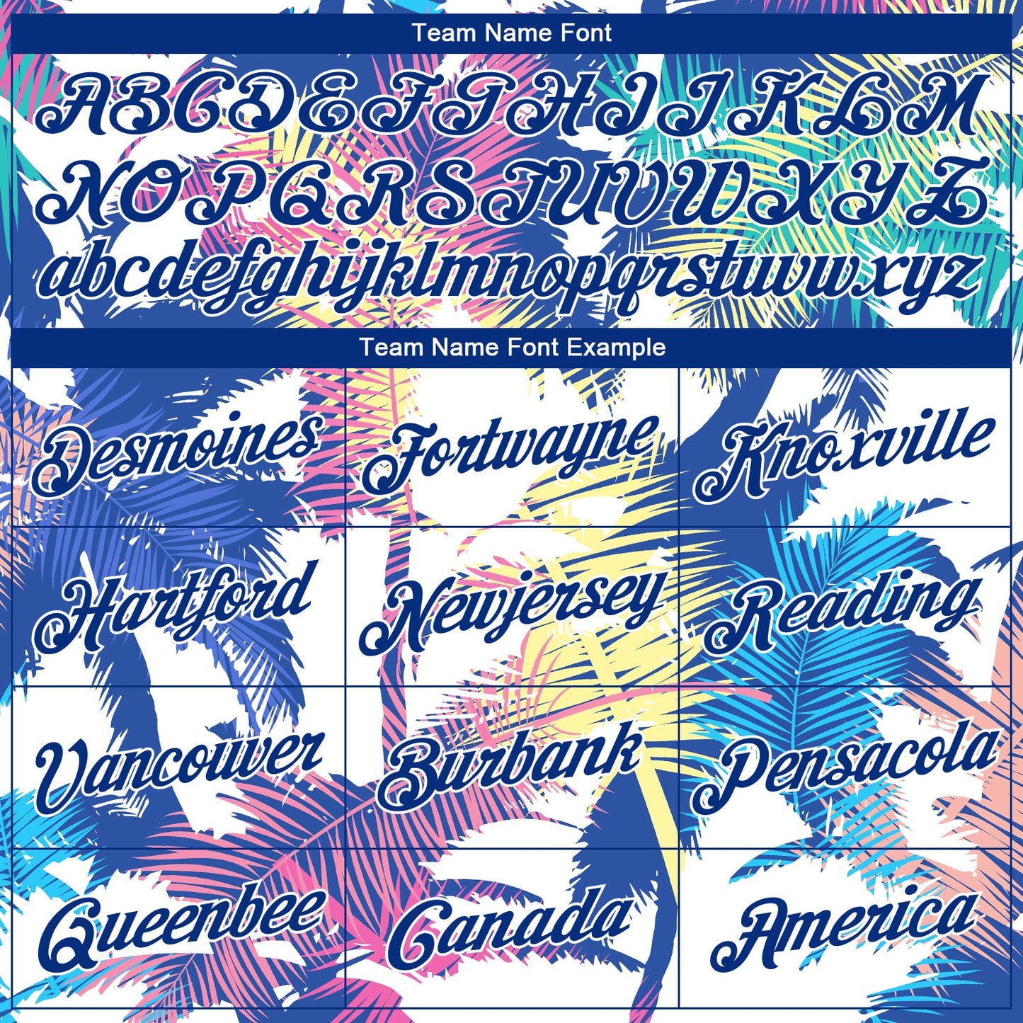 Custom White Royal 3D Pattern Tropical Hawaii Palm Trees Authentic Basketball Jersey view 3