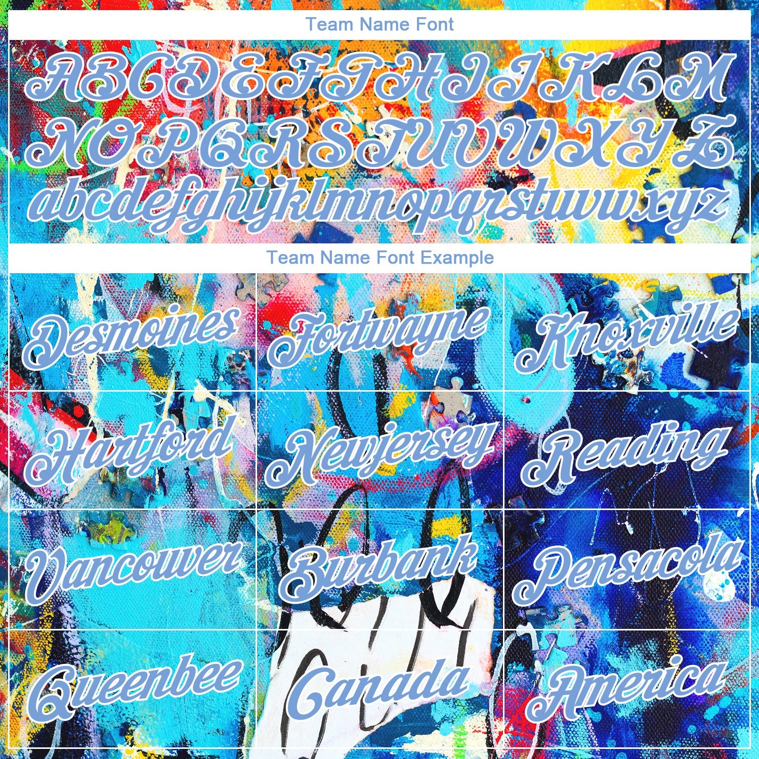 Custom Graffiti Pattern Light Blue-White 3D Grunge Art Authentic Basketball Jersey view 3