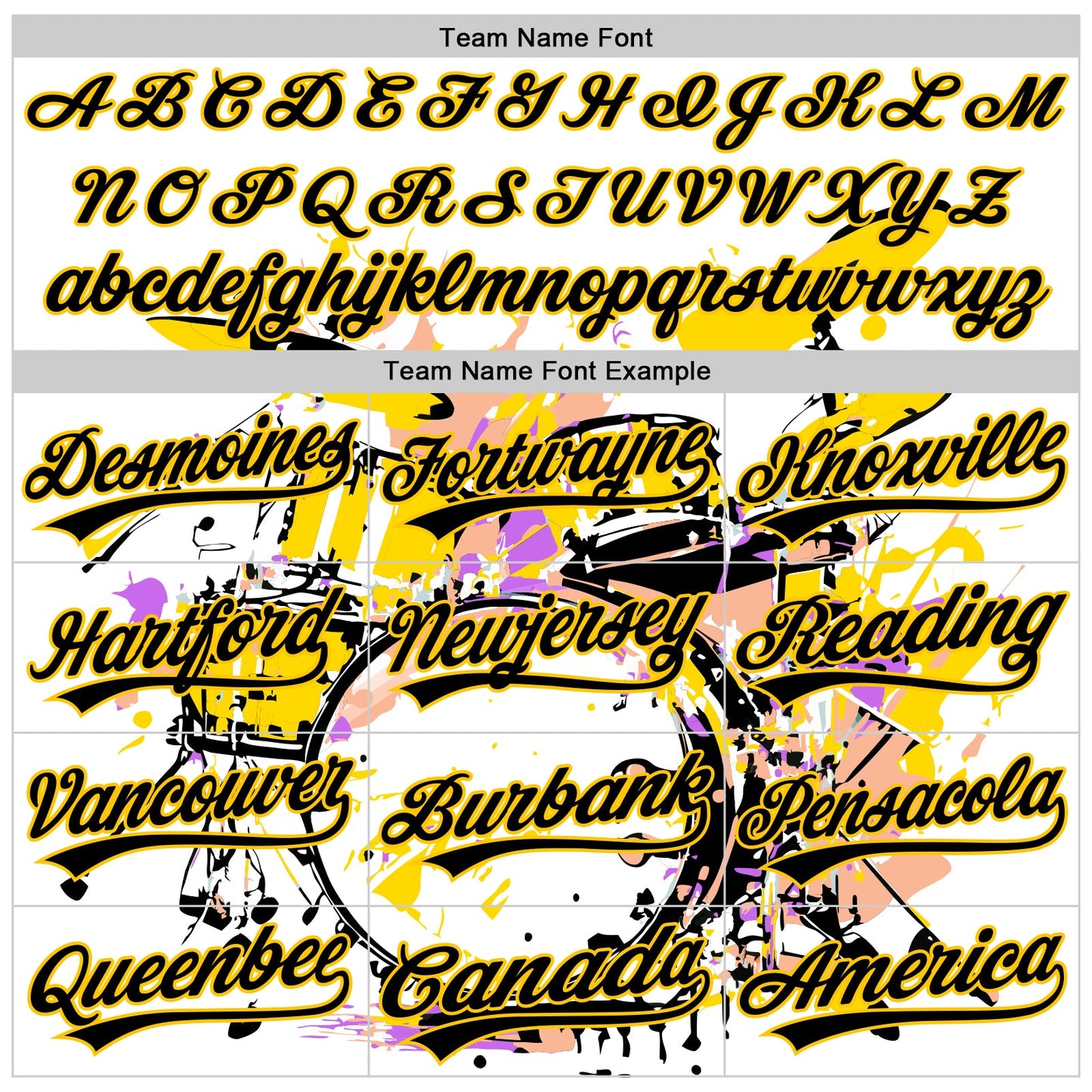 Custom White Black-Yellow 3D Pattern Design Music Festival Abstract Drum Set In Splash Authentic Baseball Jersey view 4
