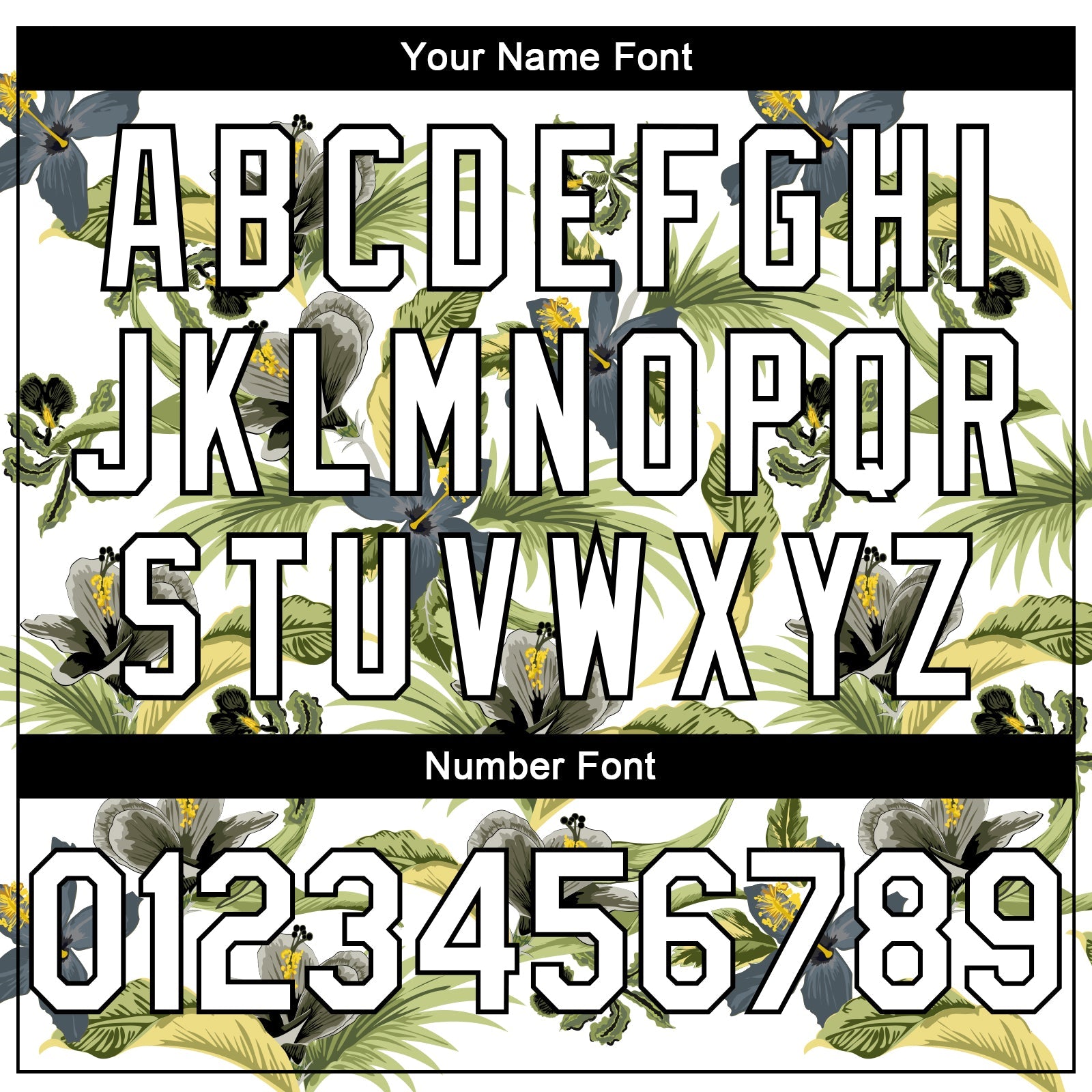 Custom White Black 3D Pattern Tropical Hawaii Plant And Flower Authentic Basketball Jersey view 4