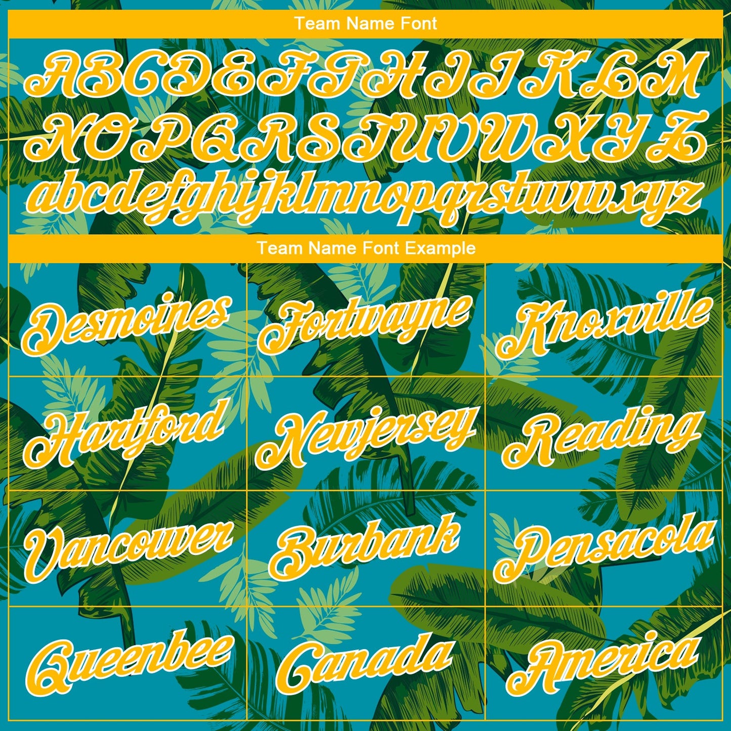 Custom Teal Gold-White 3D Pattern Tropical Hawaii Leaves Authentic Basketball Jersey view 3
