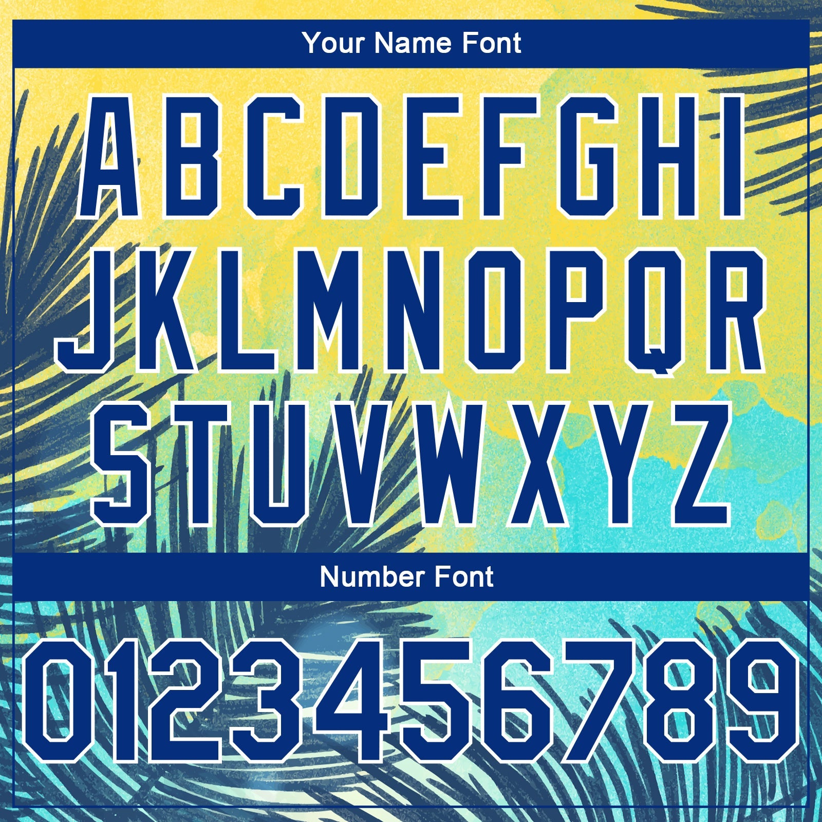 Custom Yellow Royal-White 3D Pattern Tropical Hawaii Leaves Authentic Basketball Jersey view 4