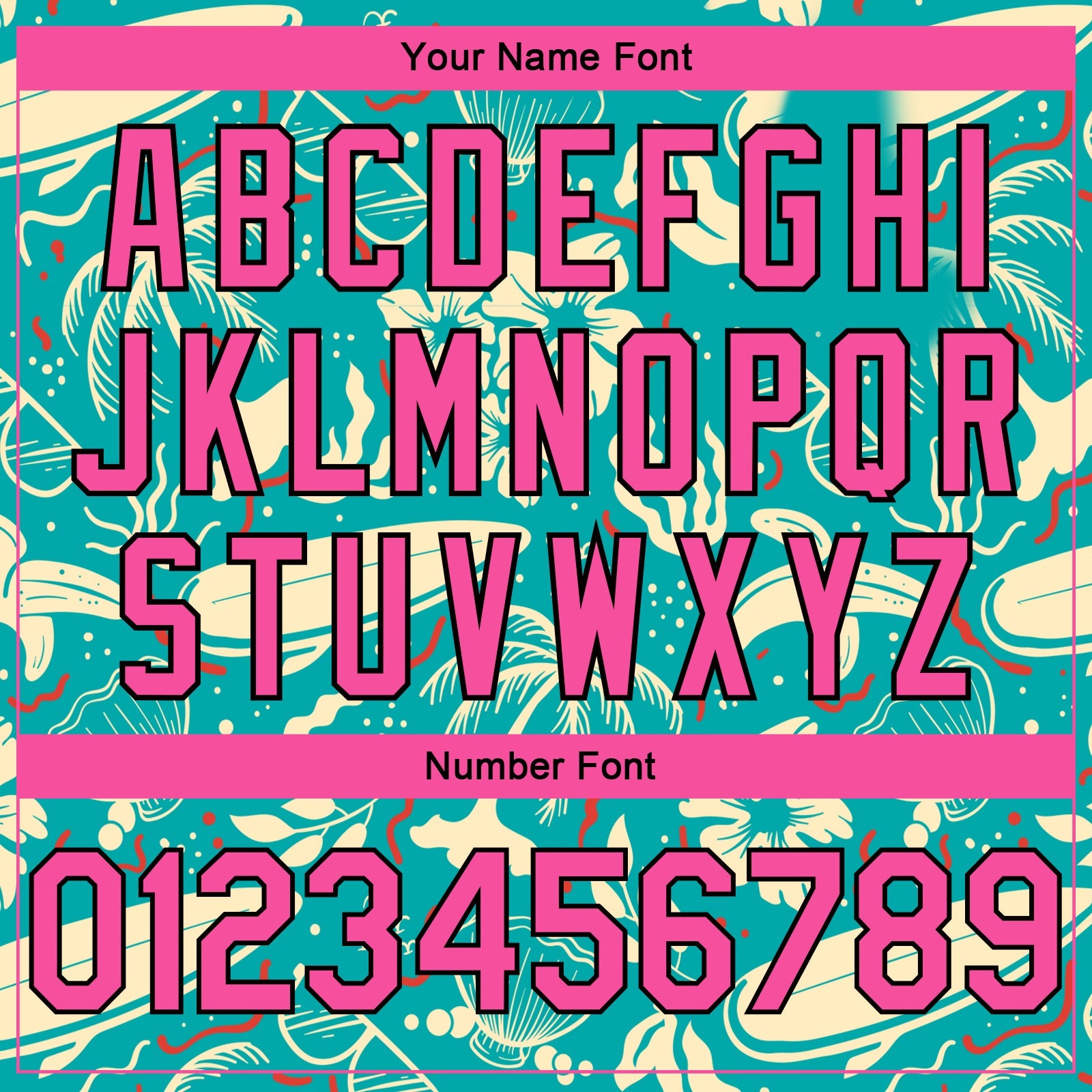Custom Aqua Pink-Black 3D Pattern Tropical Hawaii Trees Authentic Basketball Jersey view 4