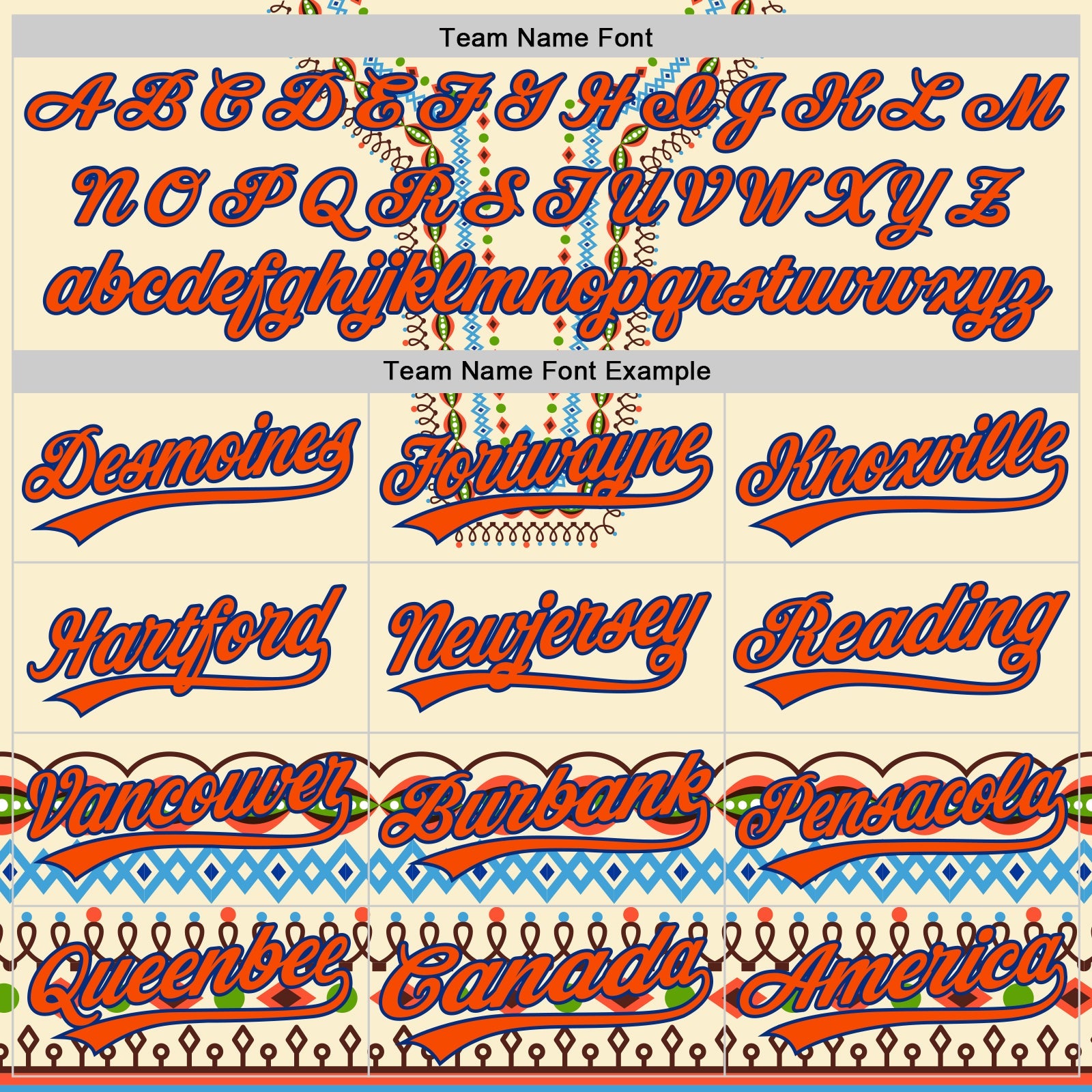 Custom Cream Orange-Royal 3D Pattern Design Traditional African Ethnic Style Authentic Baseball Jersey view 3