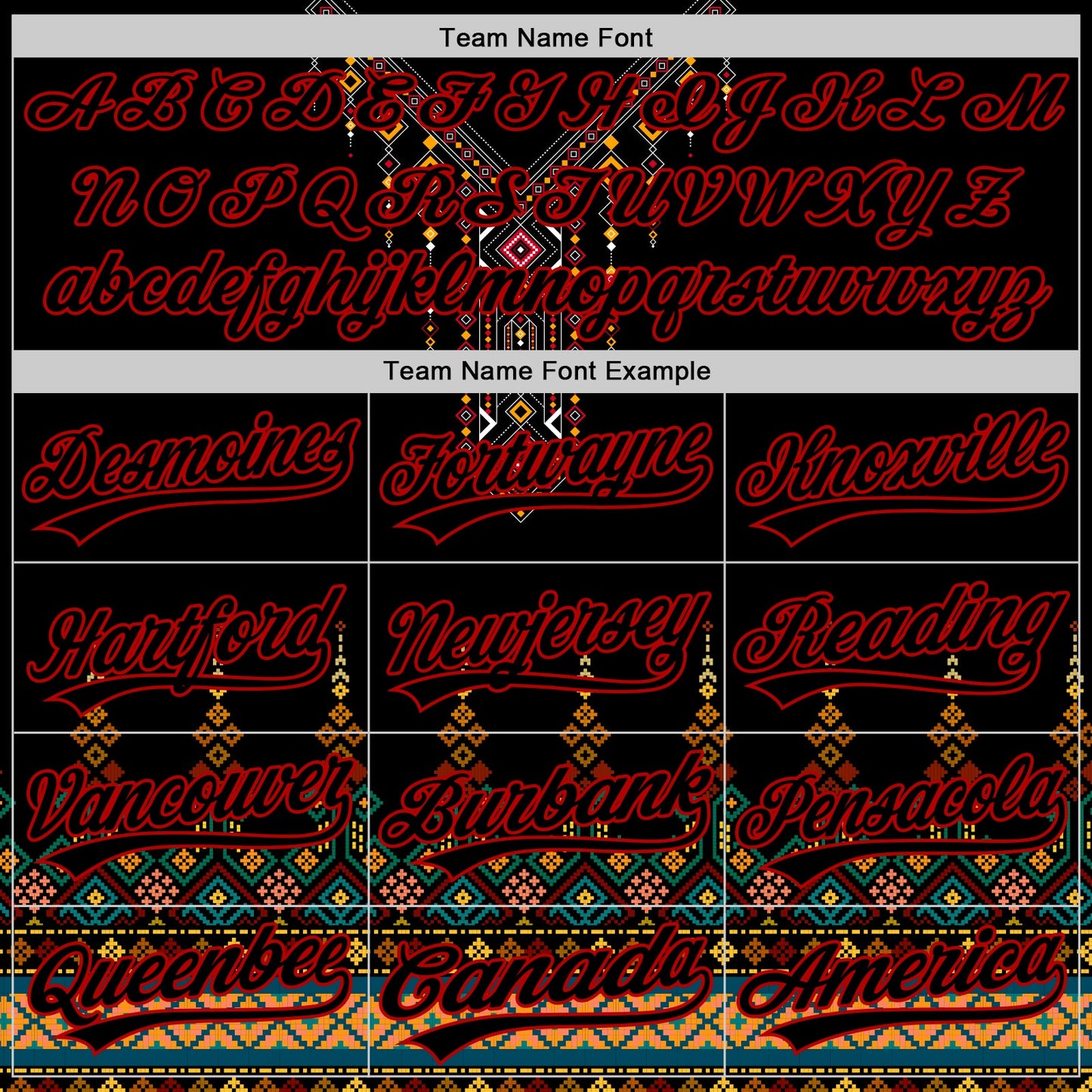 Custom Black Red 3D Pattern Design Traditional African Ethnic Style Authentic Baseball Jersey view 3