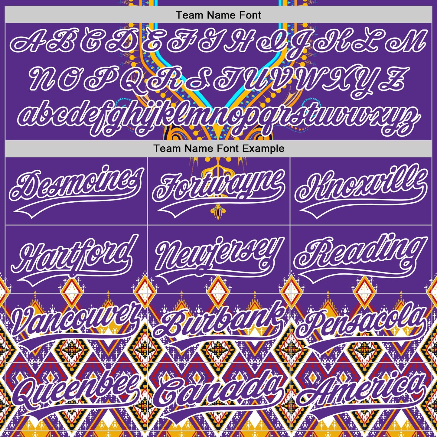 Custom Purple White 3D Pattern Design Traditional African Ethnic Style Authentic Baseball Jersey view 3