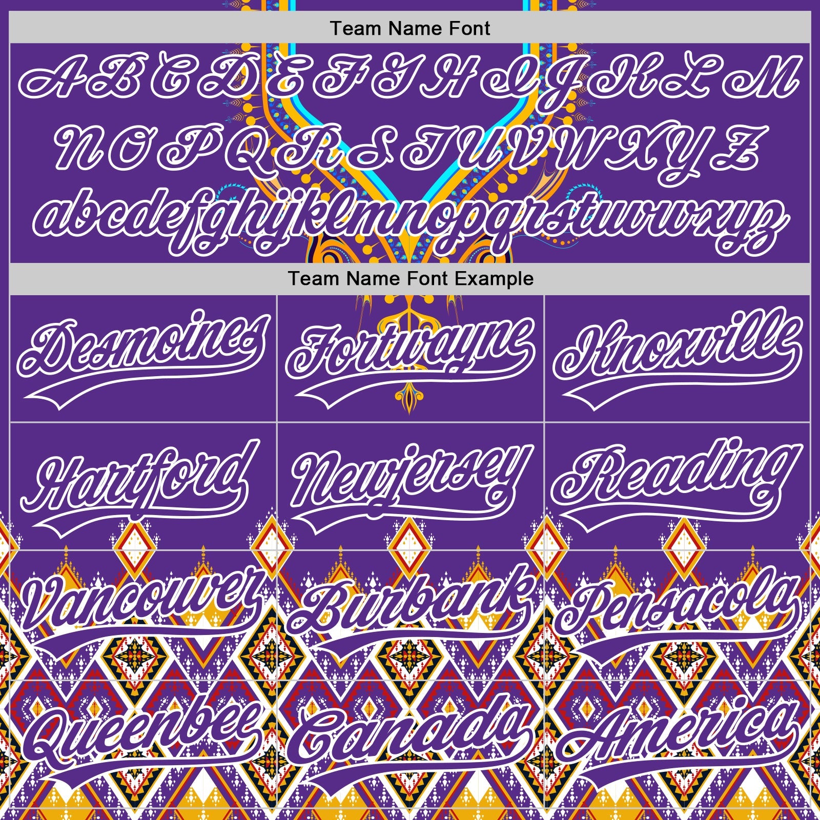Custom Purple White 3D Pattern Design Traditional African Ethnic Style Authentic Baseball Jersey view 3