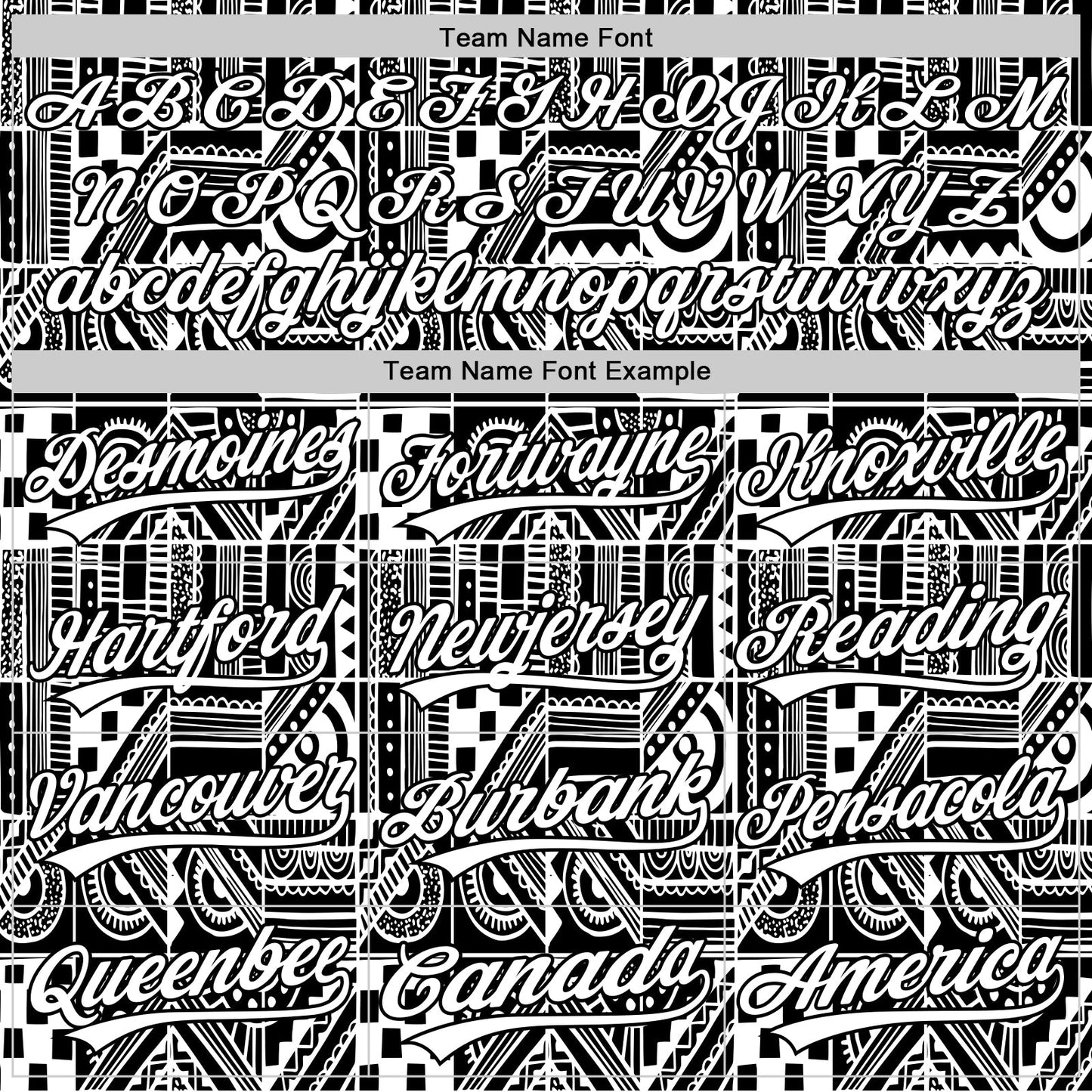 Custom Black White 3D Pattern Design Geometric Monochrome Mosaic Style Authentic Baseball Jersey view 3