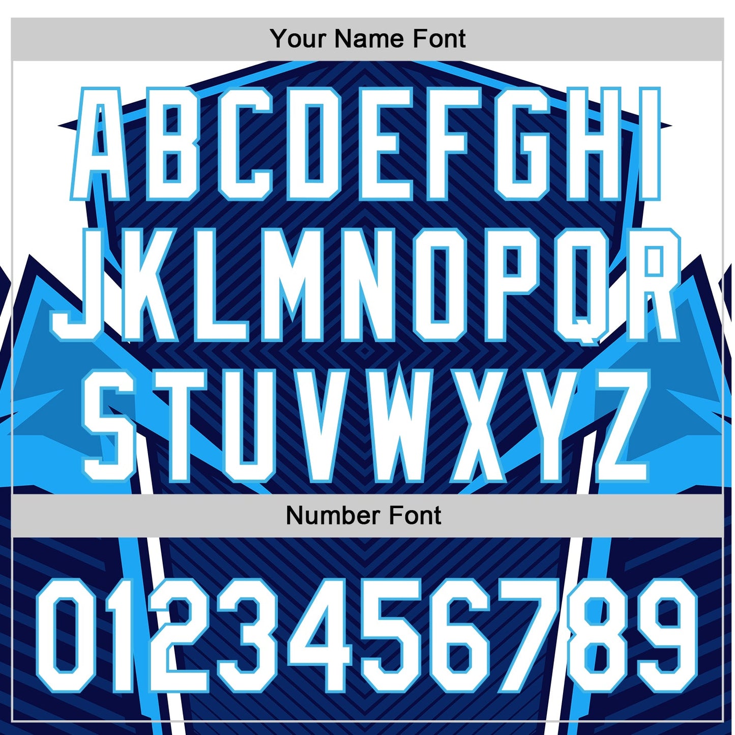 Custom Navy White-Sky Blue 3D Pattern Design Abstract Sport Authentic Baseball Jersey view 5