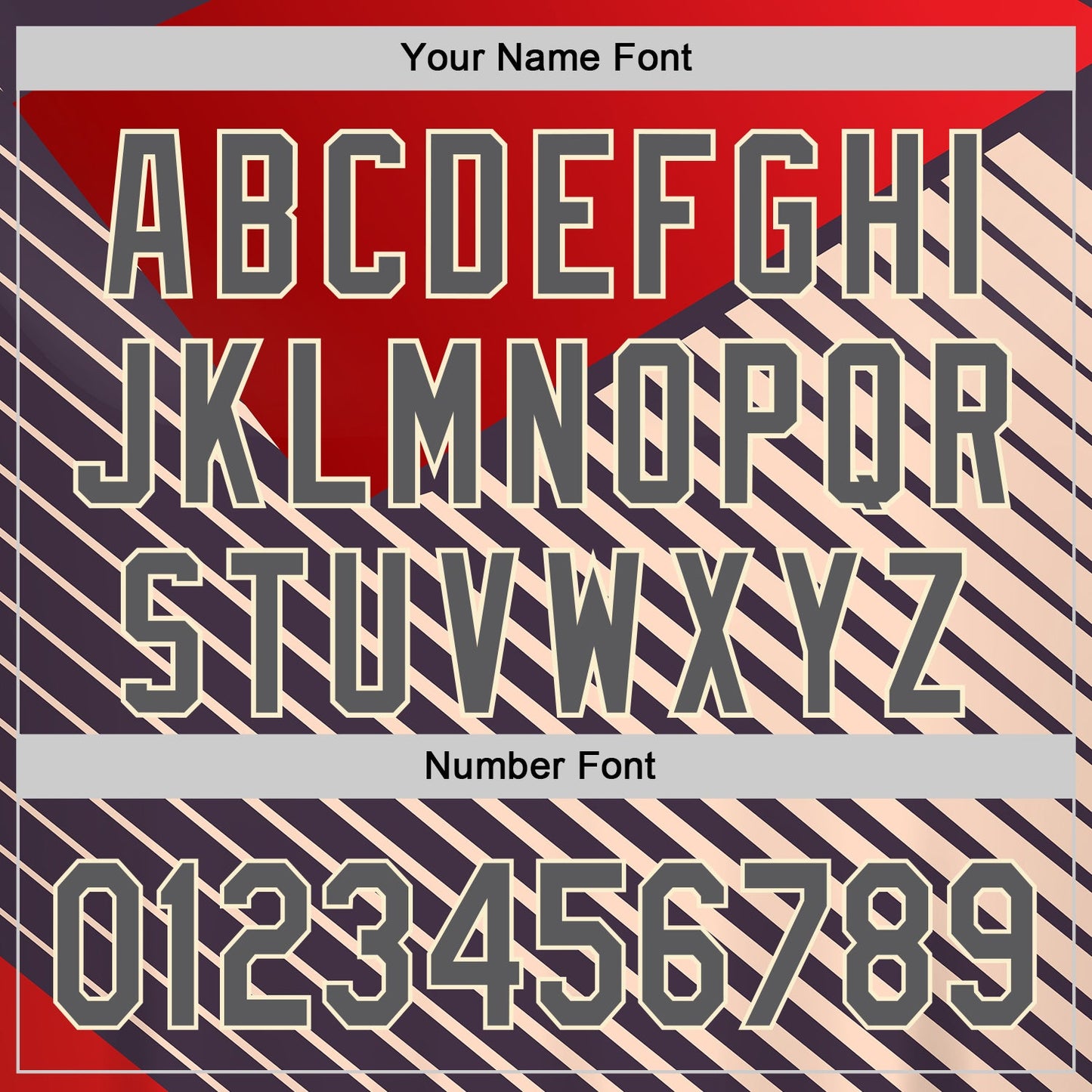 Custom Red Steel Gray=Cream 3D Pattern Design Abstract Sport Authentic Baseball Jersey view 5