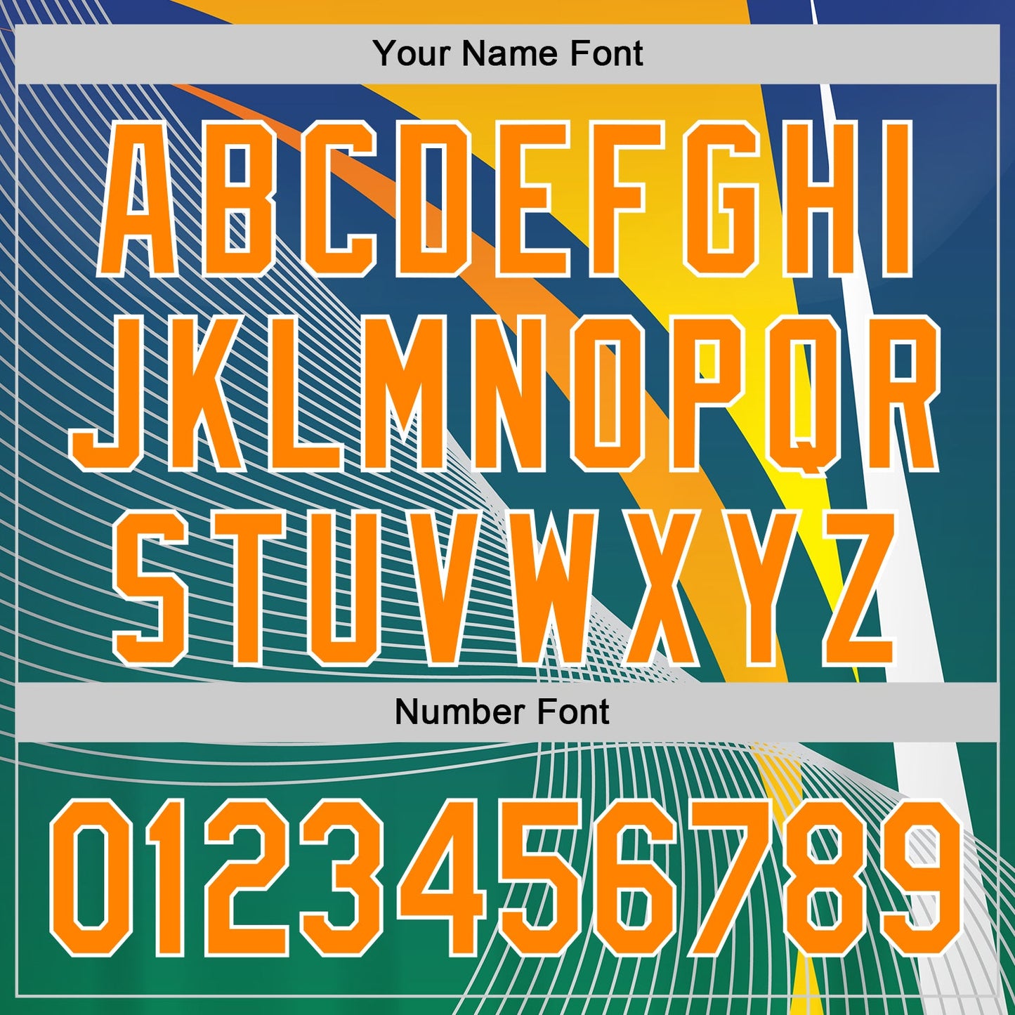 Custom Kelly Green Bay Orange-White 3D Pattern Design Abstract Sport Authentic Baseball Jersey view 5