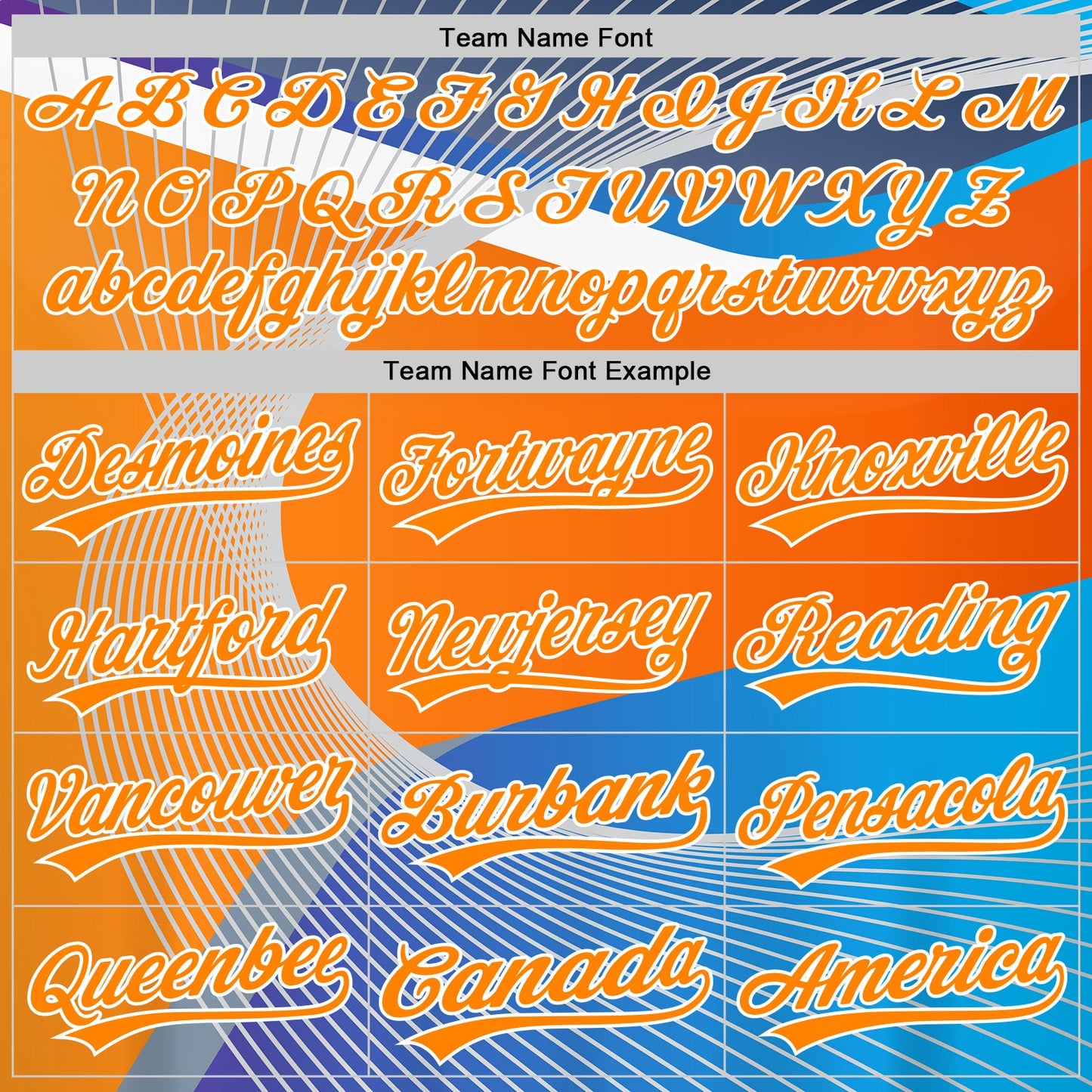 Custom Light Blue Bay Orange-White 3D Pattern Design Abstract Sport Authentic Baseball Jersey view 4