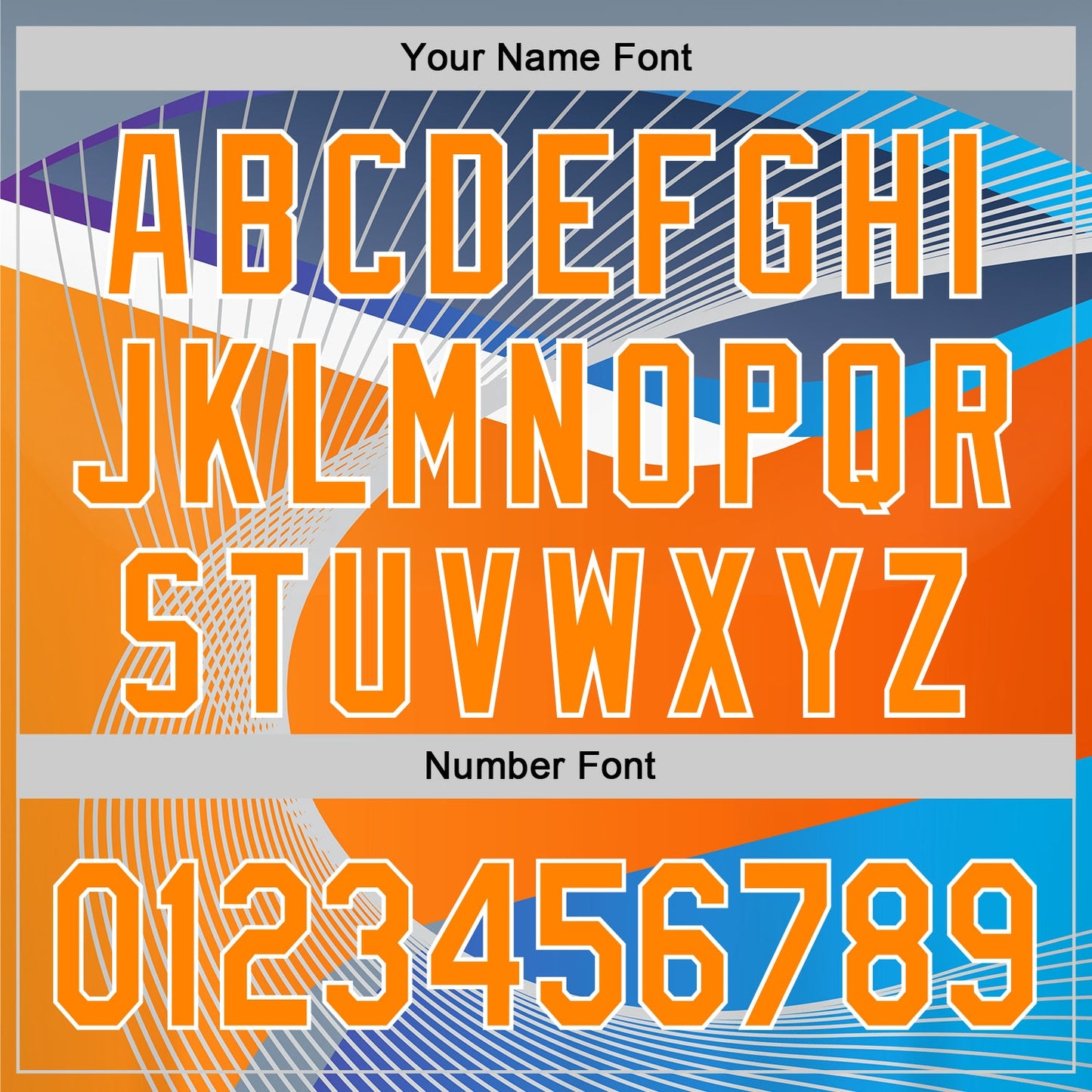 Custom Light Blue Bay Orange-White 3D Pattern Design Abstract Sport Authentic Baseball Jersey view 5