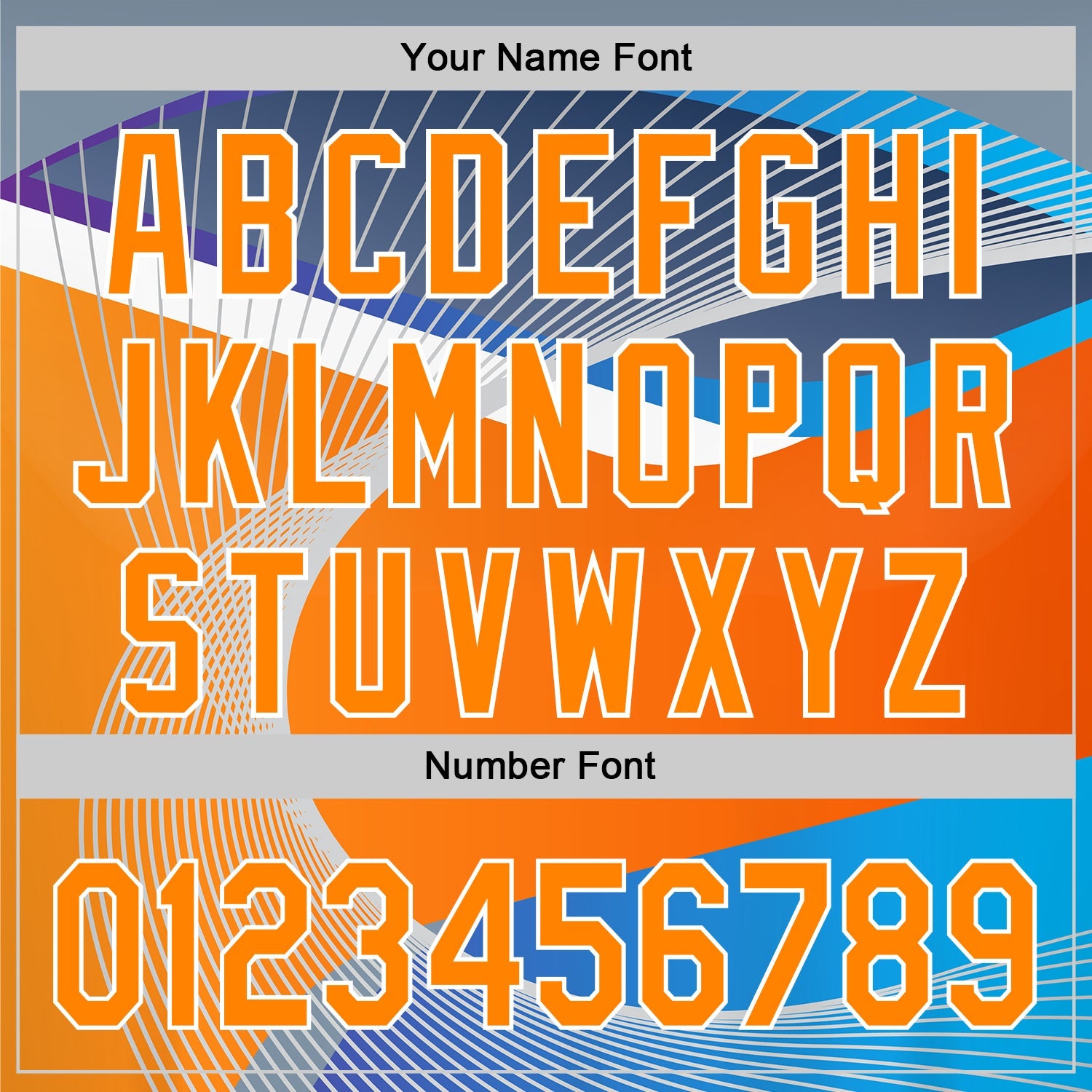 Custom Light Blue Bay Orange-White 3D Pattern Design Abstract Sport Authentic Baseball Jersey view 5