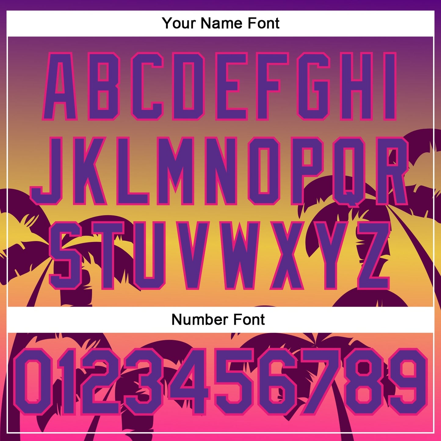 Custom Purple Hot Pink 3D Pattern Design Hawaii Palm Trees Authentic Baseball Jersey view 5
