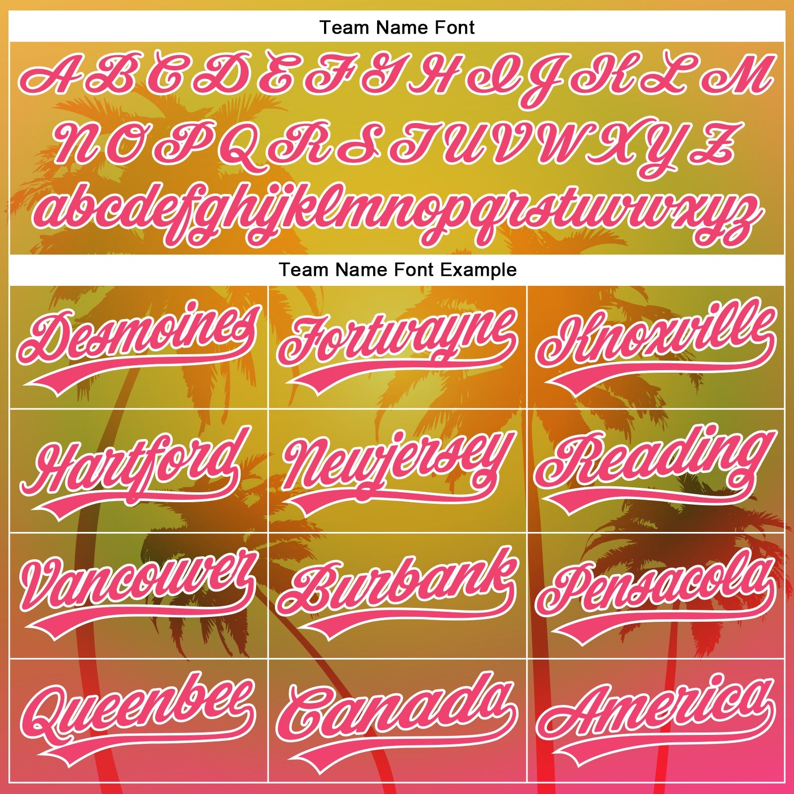 Custom Gold Neon Pink-White 3D Pattern Design Hawaii Palm Trees Authentic Baseball Jersey view 4