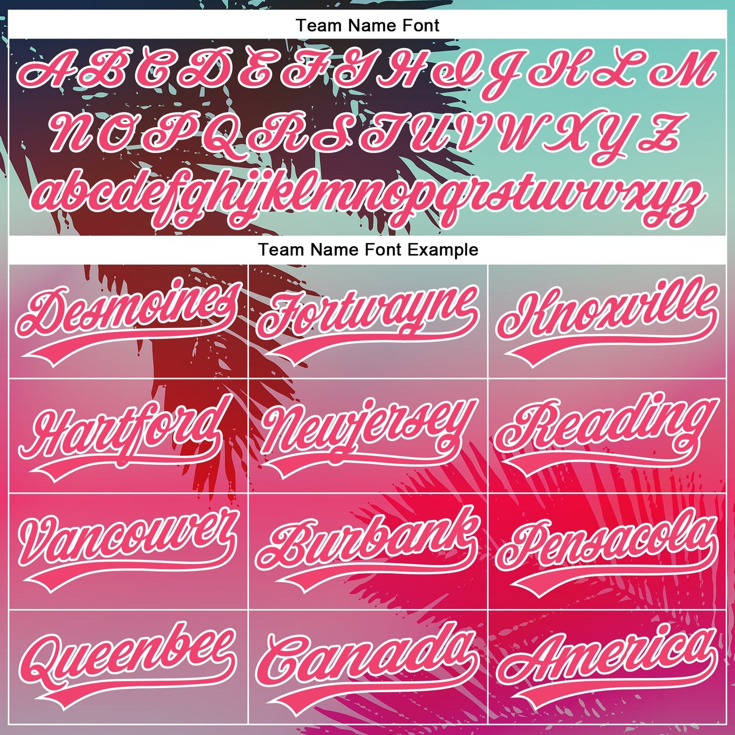 Custom Aqua Neon Pink-White 3D Pattern Design Hawaii Palm Leaves Authentic Baseball Jersey view 4