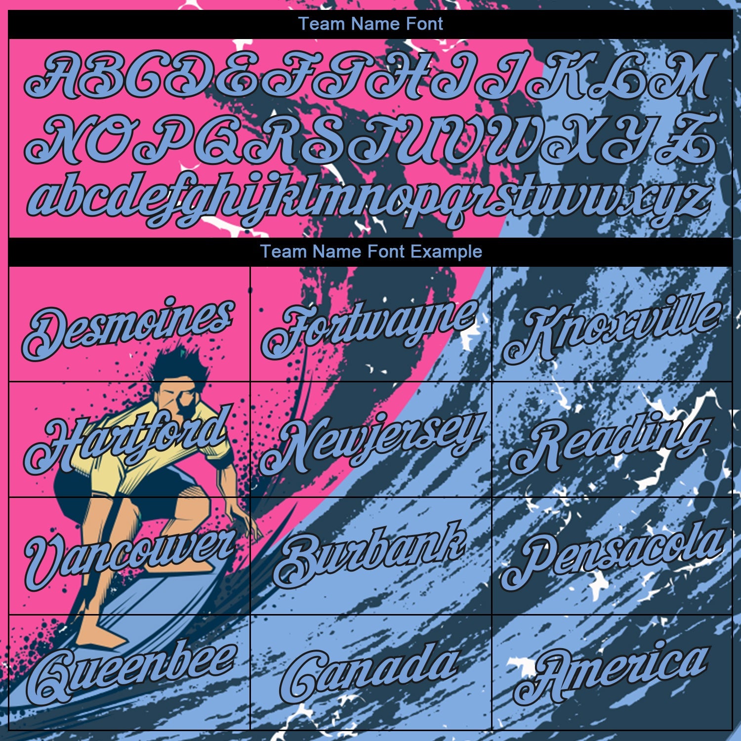 Custom Pink Light Blue-Black 3D Pattern Summer Beach Surfing Authentic Basketball Jersey view 3