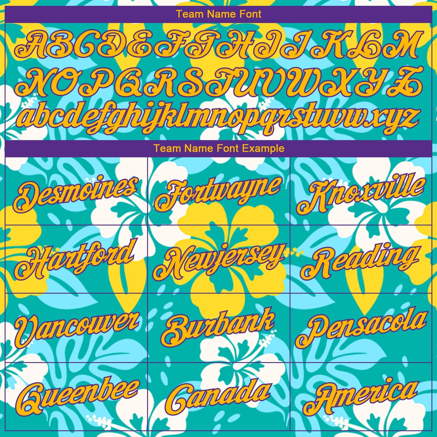 Custom Aqua Gold-Purple 3D Pattern Hawaii Flowers Authentic Basketball Jersey view 3
