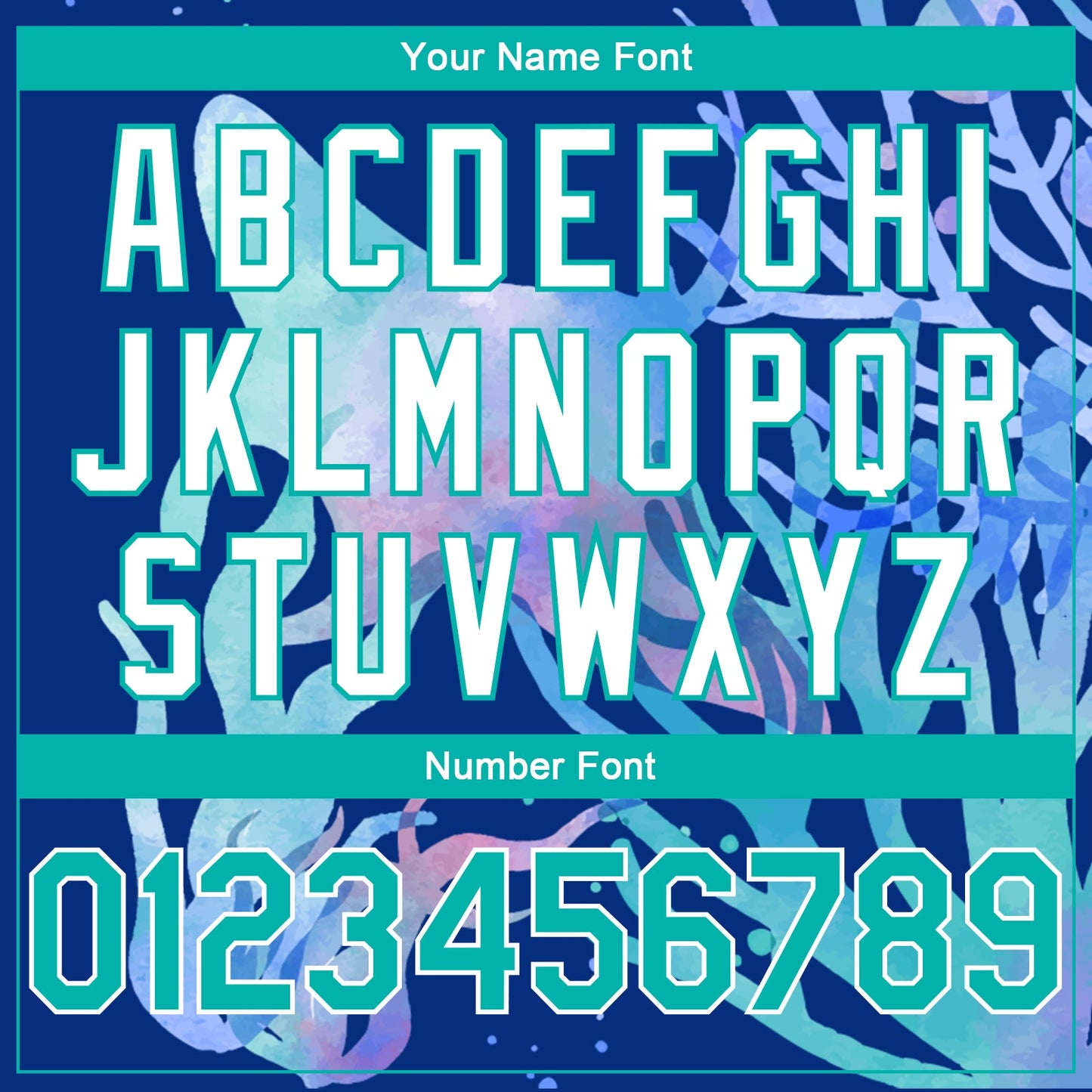 Custom Royal Aqua-White 3D Pattern Design Ocean World Authentic Basketball Jersey view 4