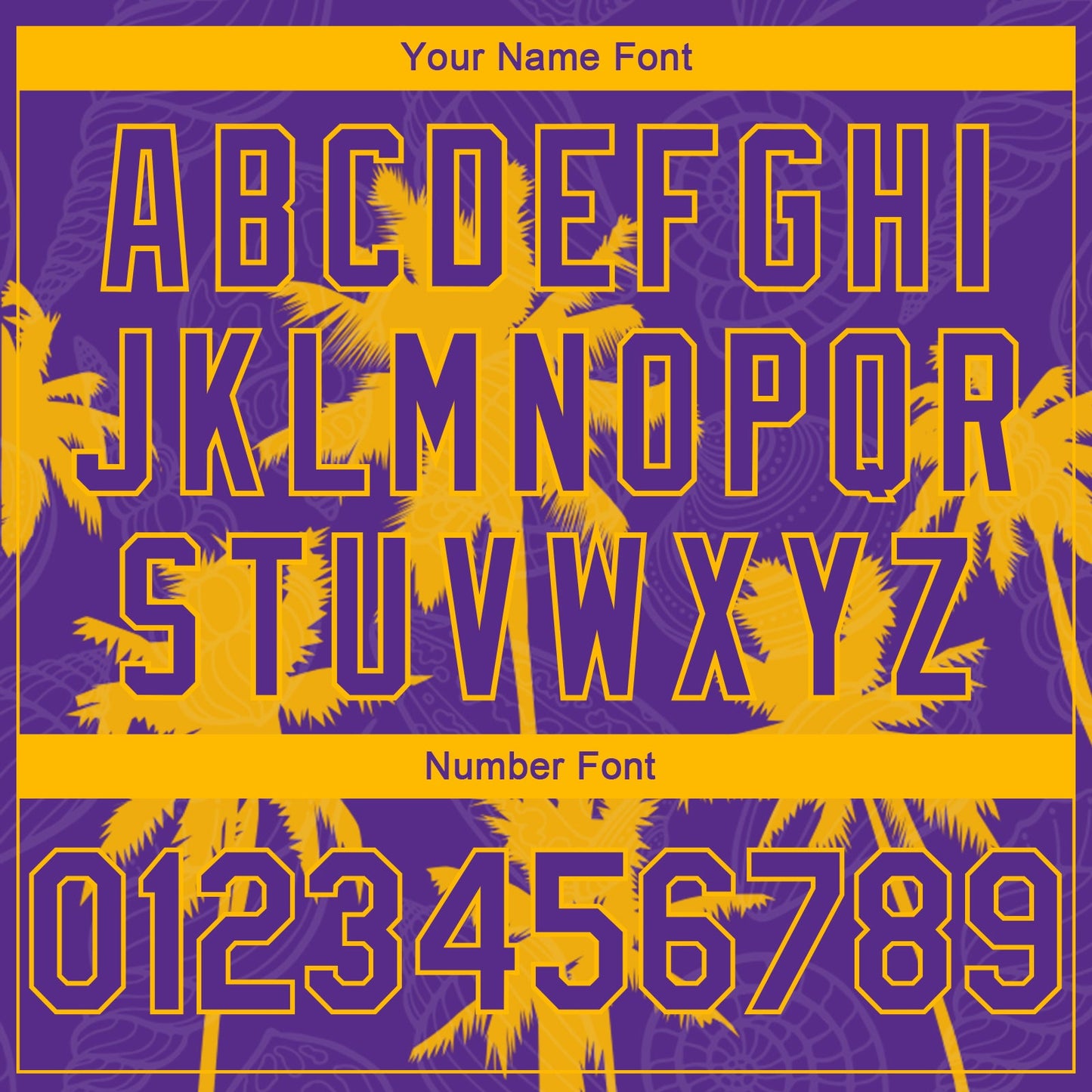 Custom Purple Gold 3D Pattern Hawaii Palm Trees Authentic Basketball Jersey view 4
