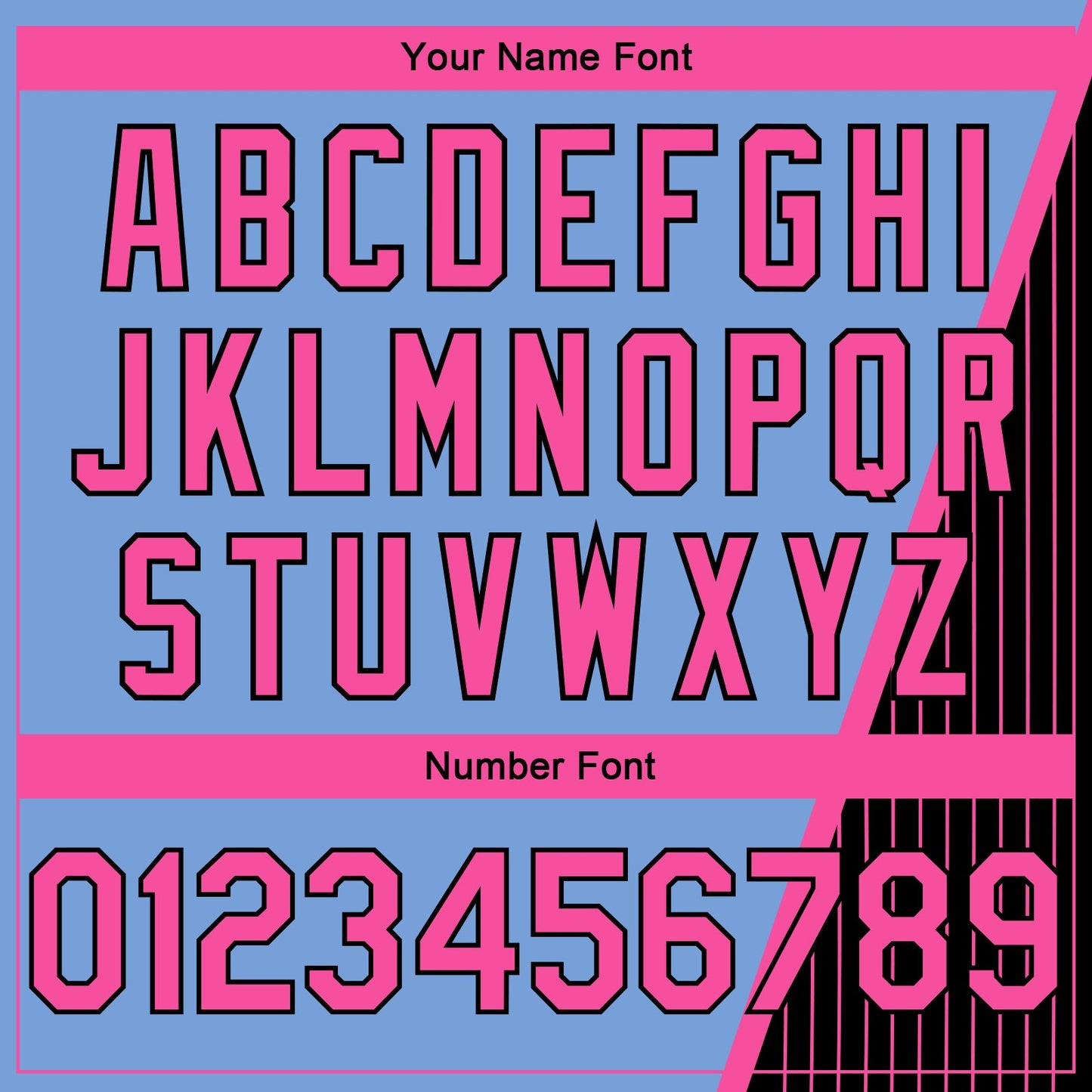 Custom Light Blue Pink-Black Triangle Pinstripes Authentic City Edition Basketball Jersey view 4