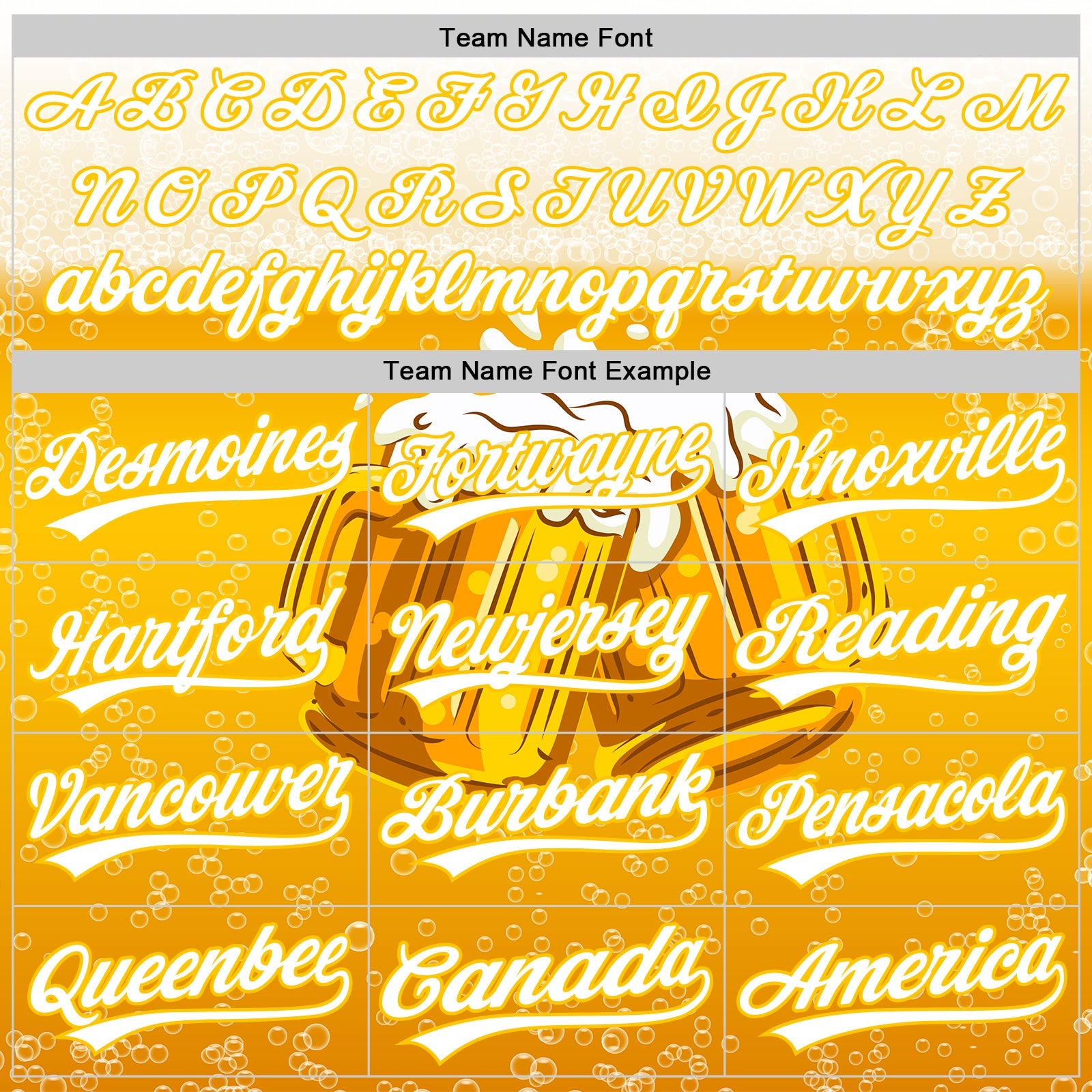 Custom Yellow White 3D Pattern Design International Beer Day Authentic Baseball Jersey view 4