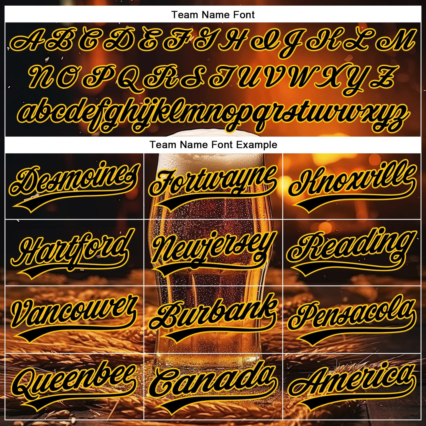 Custom Black Yellow 3D Pattern Design International Beer Day Authentic Baseball Jersey view 4