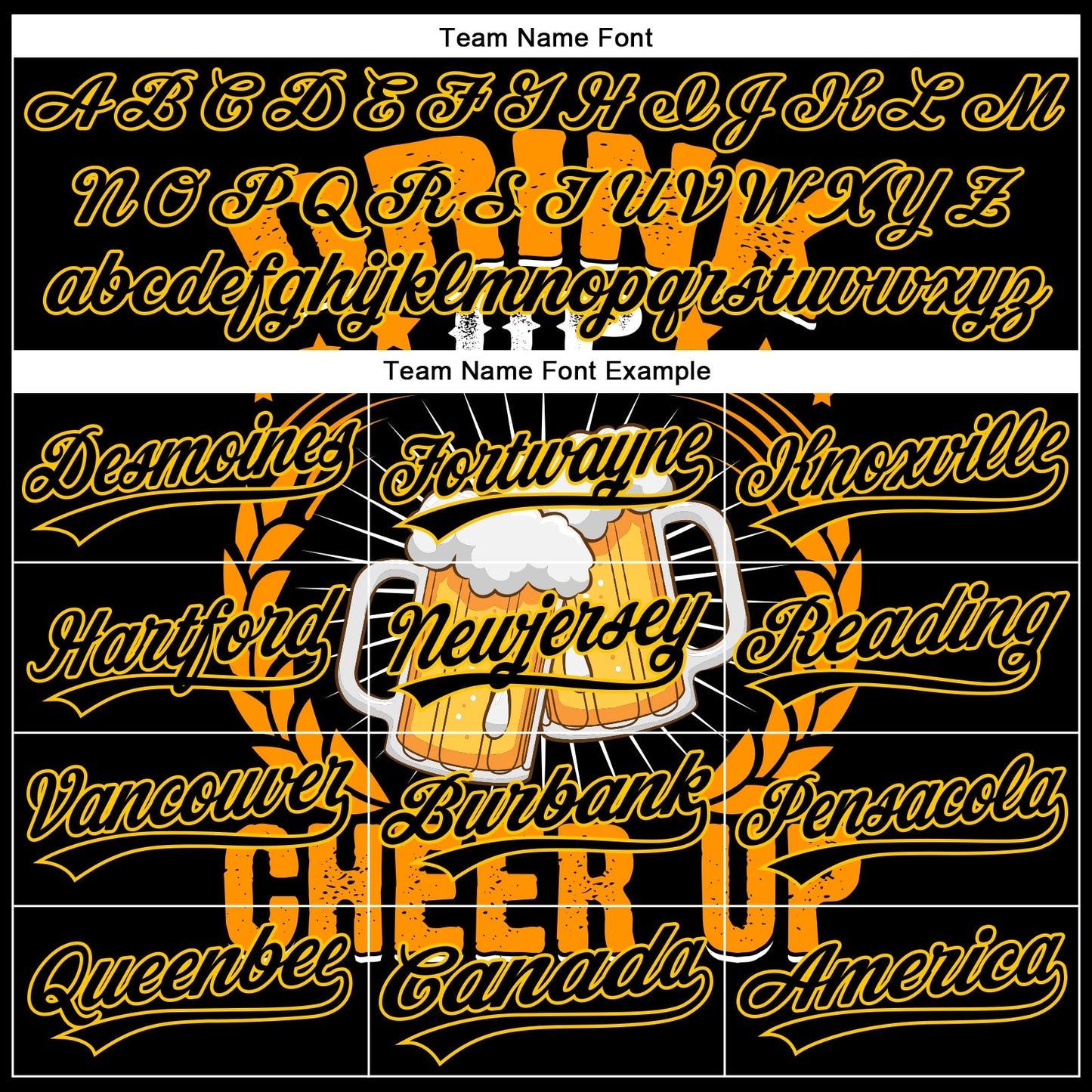 Custom Black Yellow 3D Pattern Design International Beer Day Authentic Baseball Jersey view 4