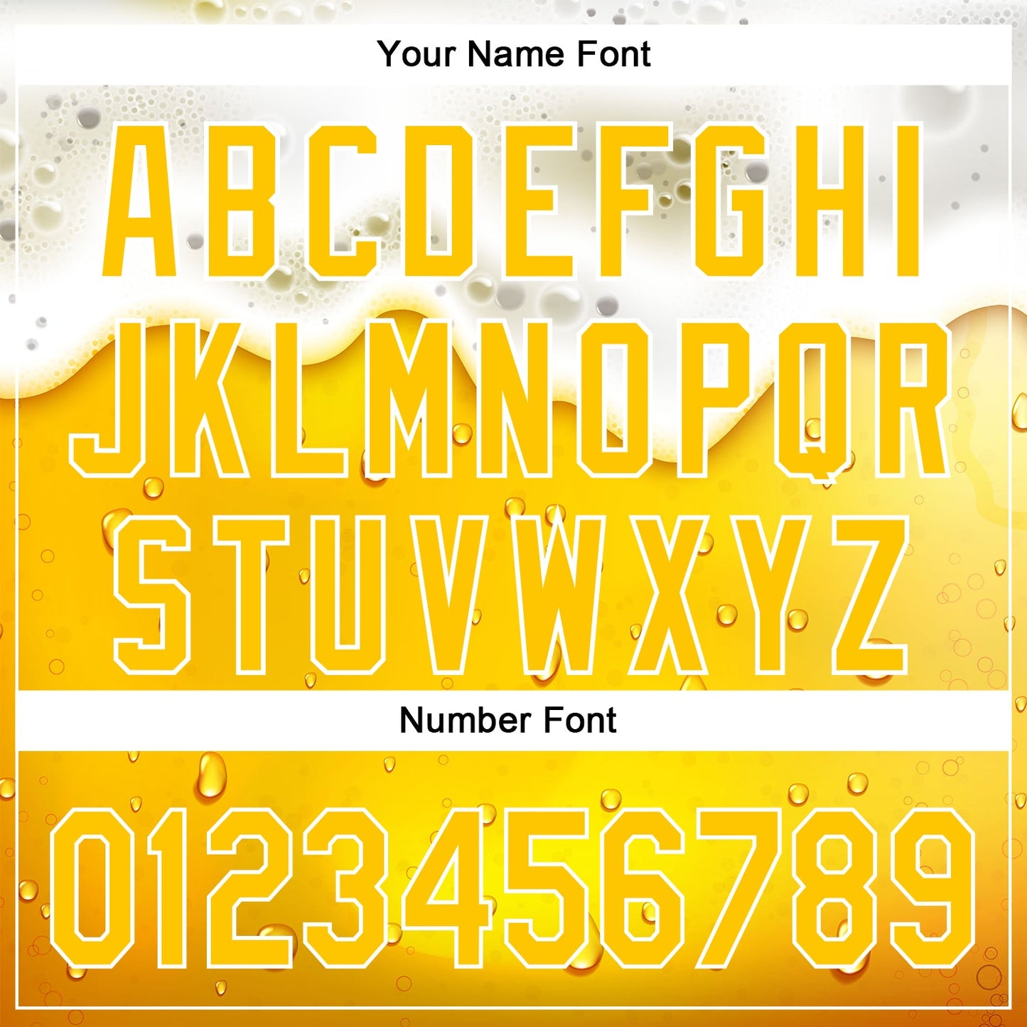 Custom Yellow White 3D Pattern Design Beer Authentic Baseball Jersey view 5