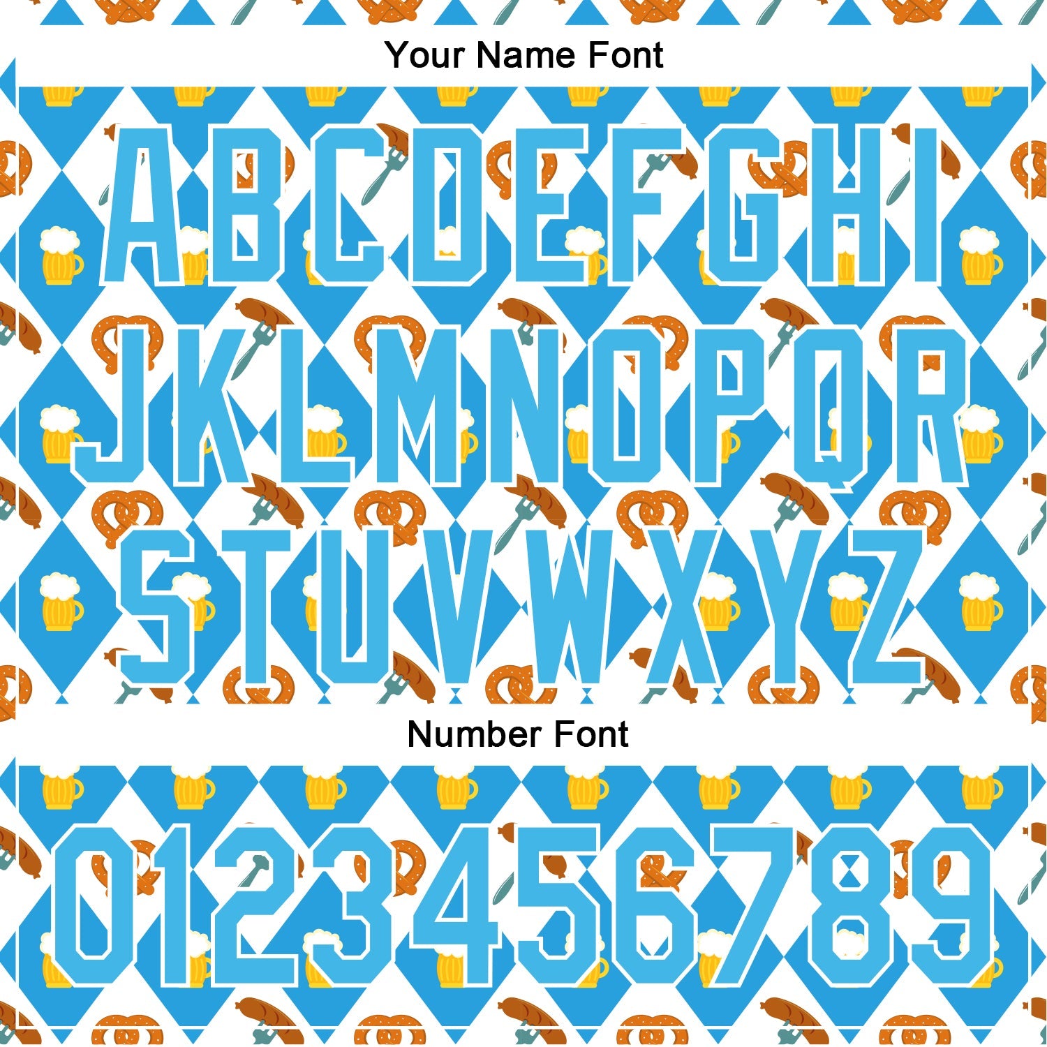 Custom White Sky Blue 3D Pattern Design Beer Festival Authentic Baseball Jersey view 5