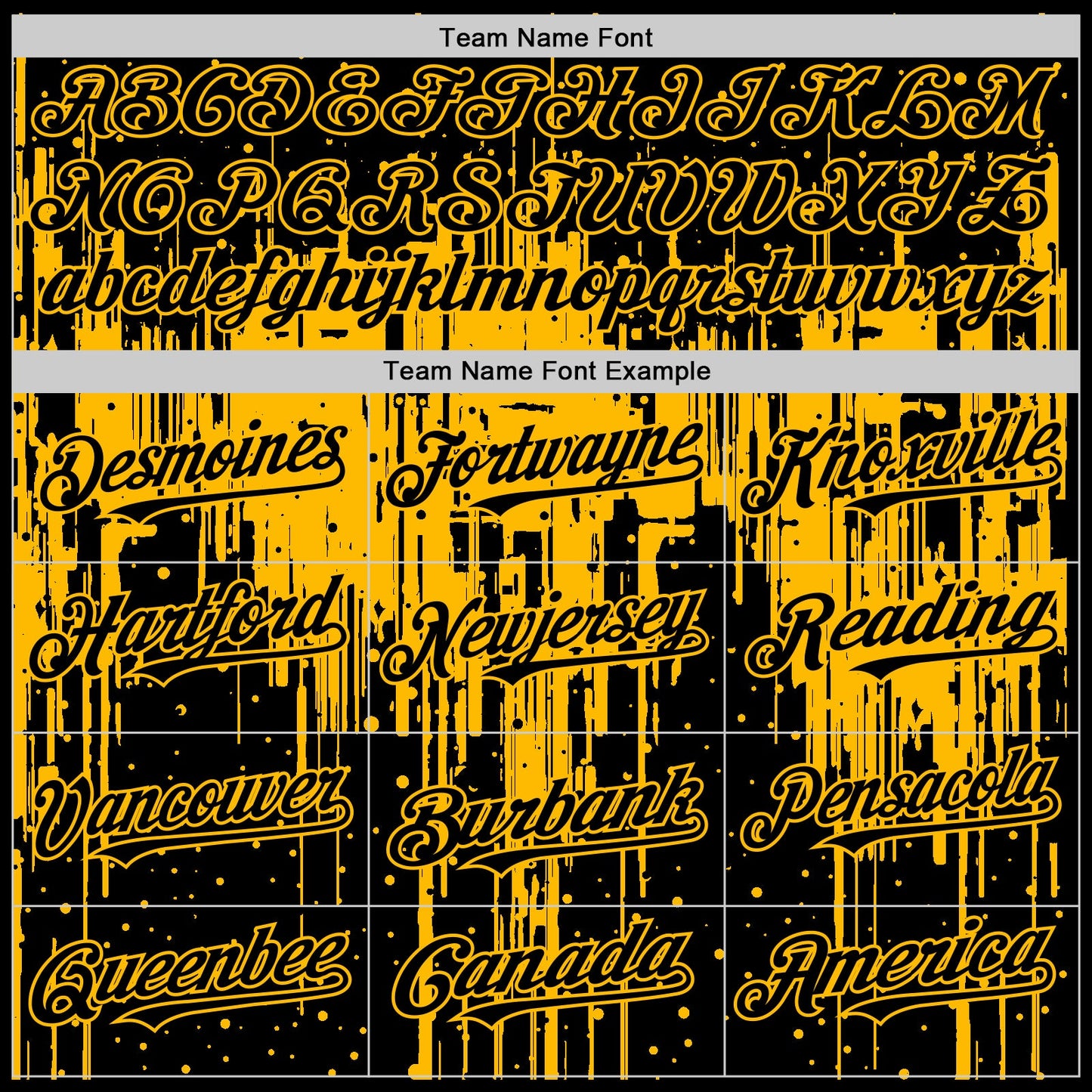 Custom Black Gold 3D Pattern Design Dripping Splatter Art Authentic Baseball Jersey view 4