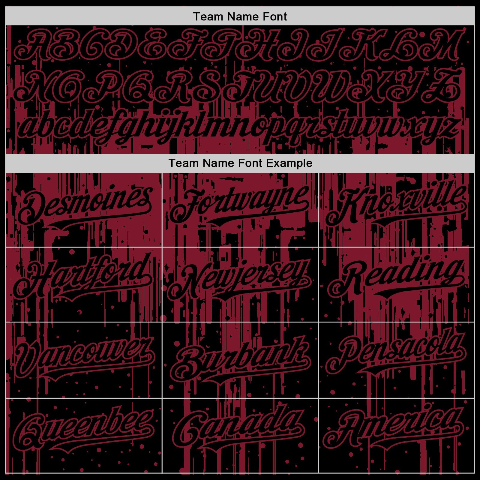 Custom Black Crimson 3D Pattern Design Dripping Splatter Art Authentic Baseball Jersey view 4