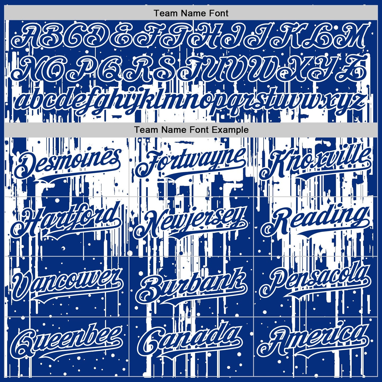 Custom Royal White 3D Pattern Design Dripping Splatter Art Authentic Baseball Jersey view 4