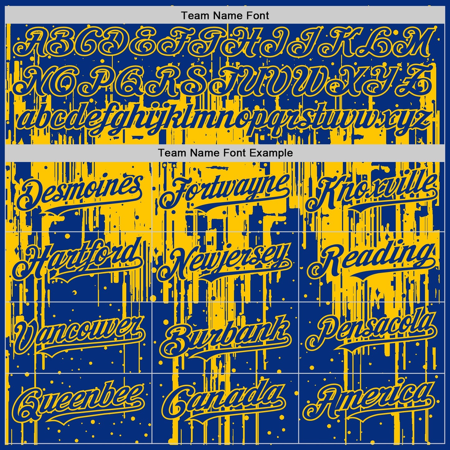Custom Royal Yellow 3D Pattern Design Dripping Splatter Art Authentic Baseball Jersey view 4